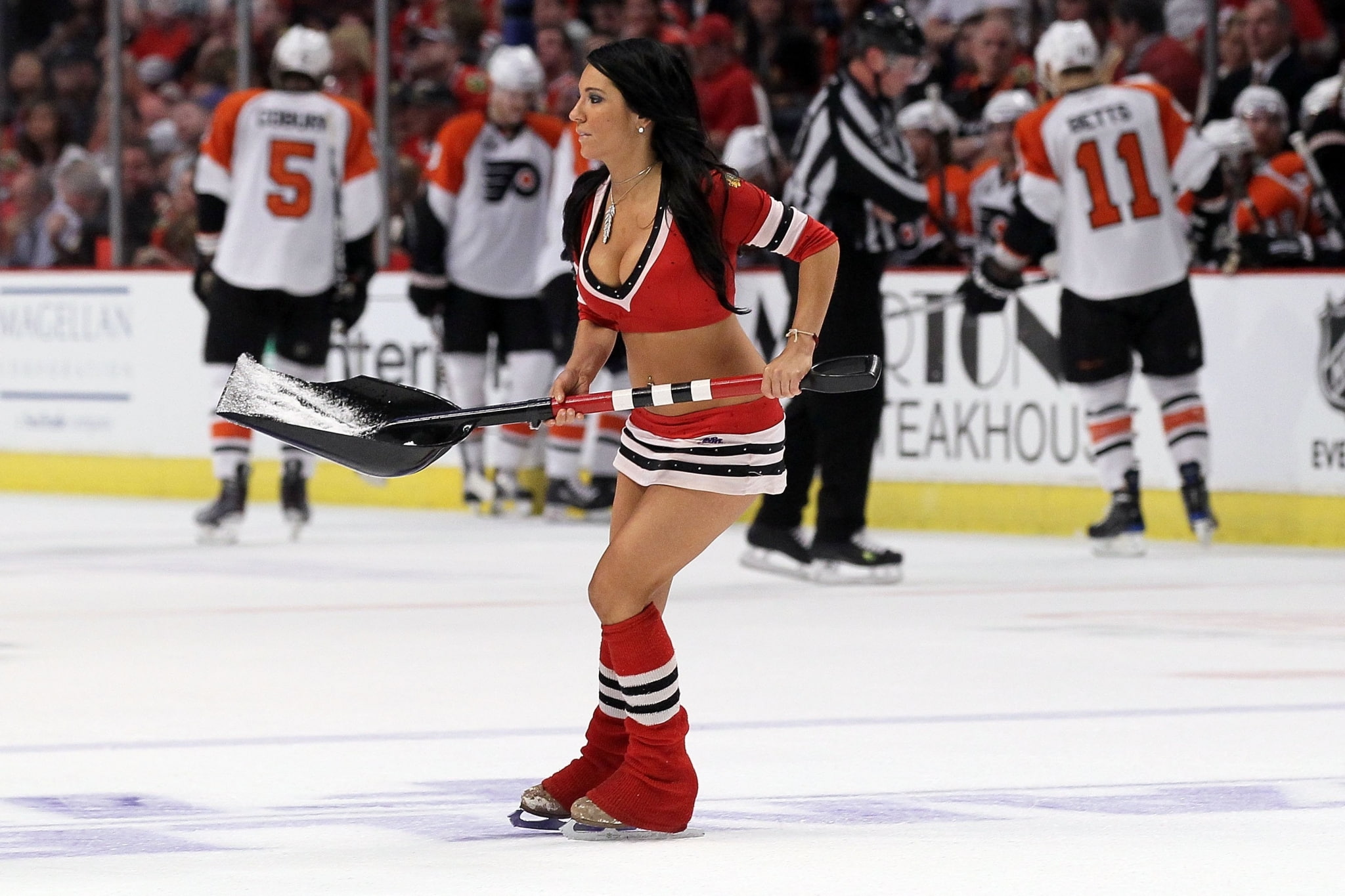 competitive sport, winter, shooting at goal, ice-skating, athlete, spectator, crowd, competition, people, blackhawks  computer, motion, ice rink, ice skate, HD Wallpaper