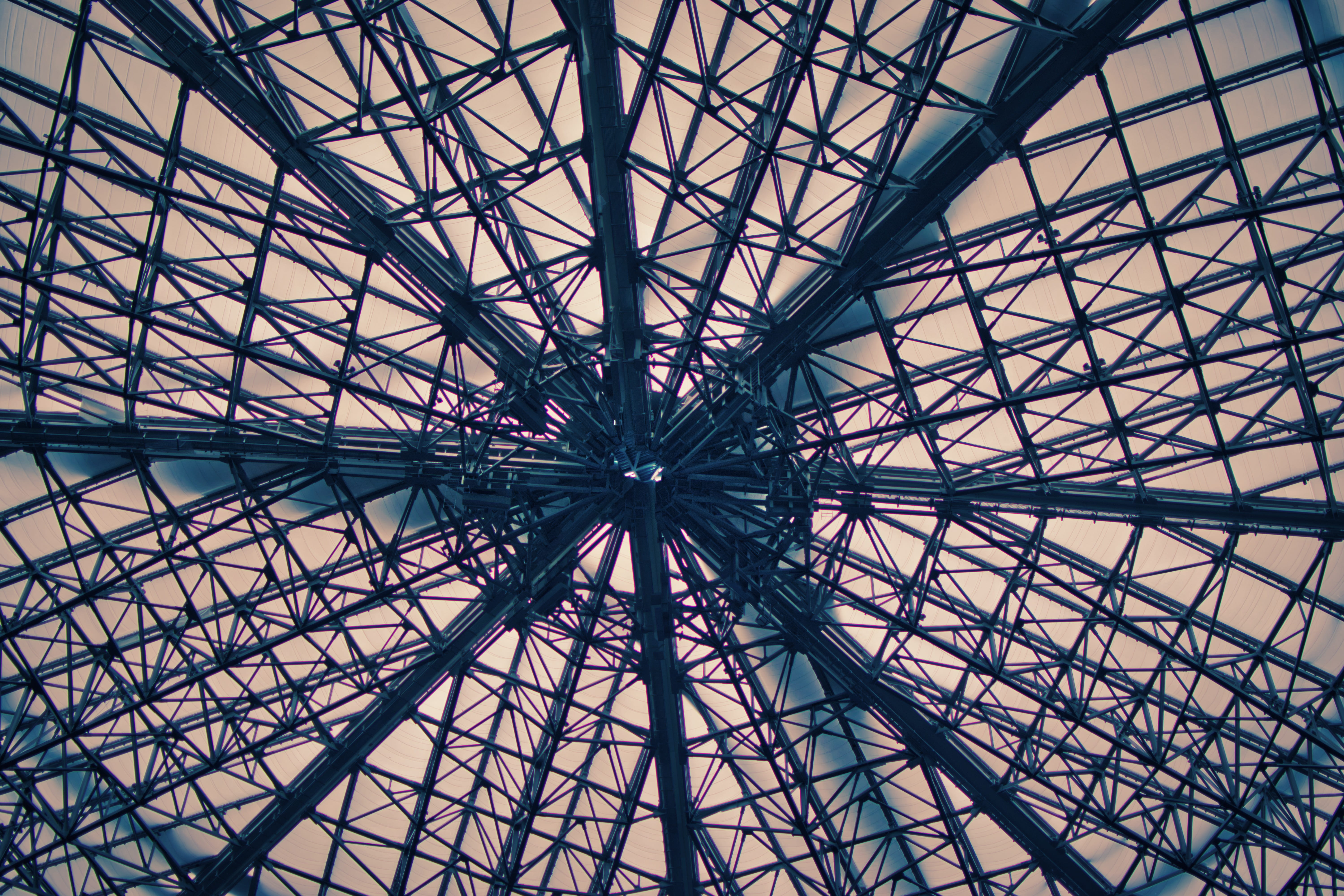 building, roof construction, perspective, no people, atlanta, full frame, nature, architecture and art, metal, pattern, 5K, built structure, mercedes benz stadium, HD Wallpaper