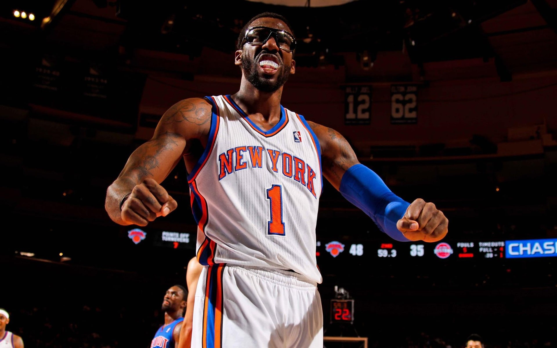art, x, glasses, york, knicks, hd, amare, 1080P, sports, stoudemire, new, basketball, celebration, nba, HD Wallpaper