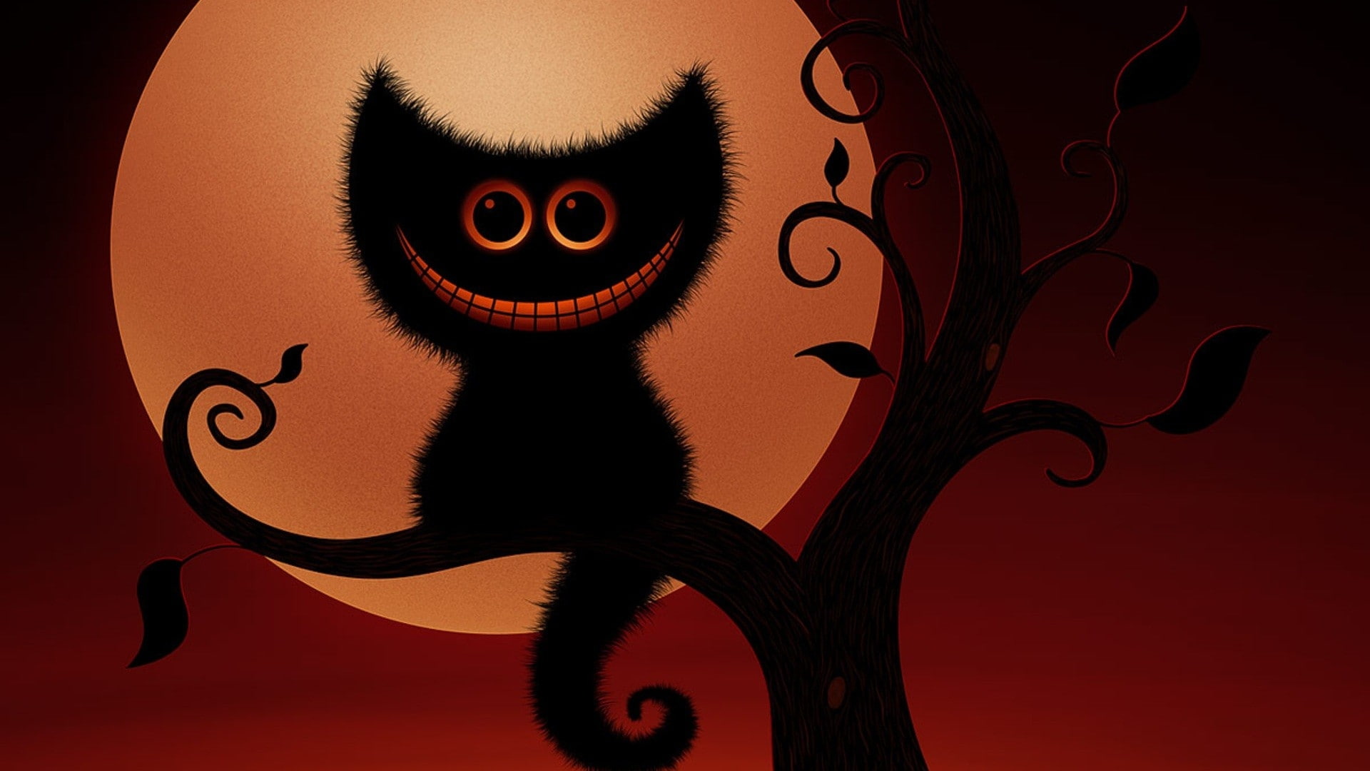 cartoonish, cheshire, x, drawn, cats, cat, Moon, art, space, moons, hd, 1080P, HD Wallpaper