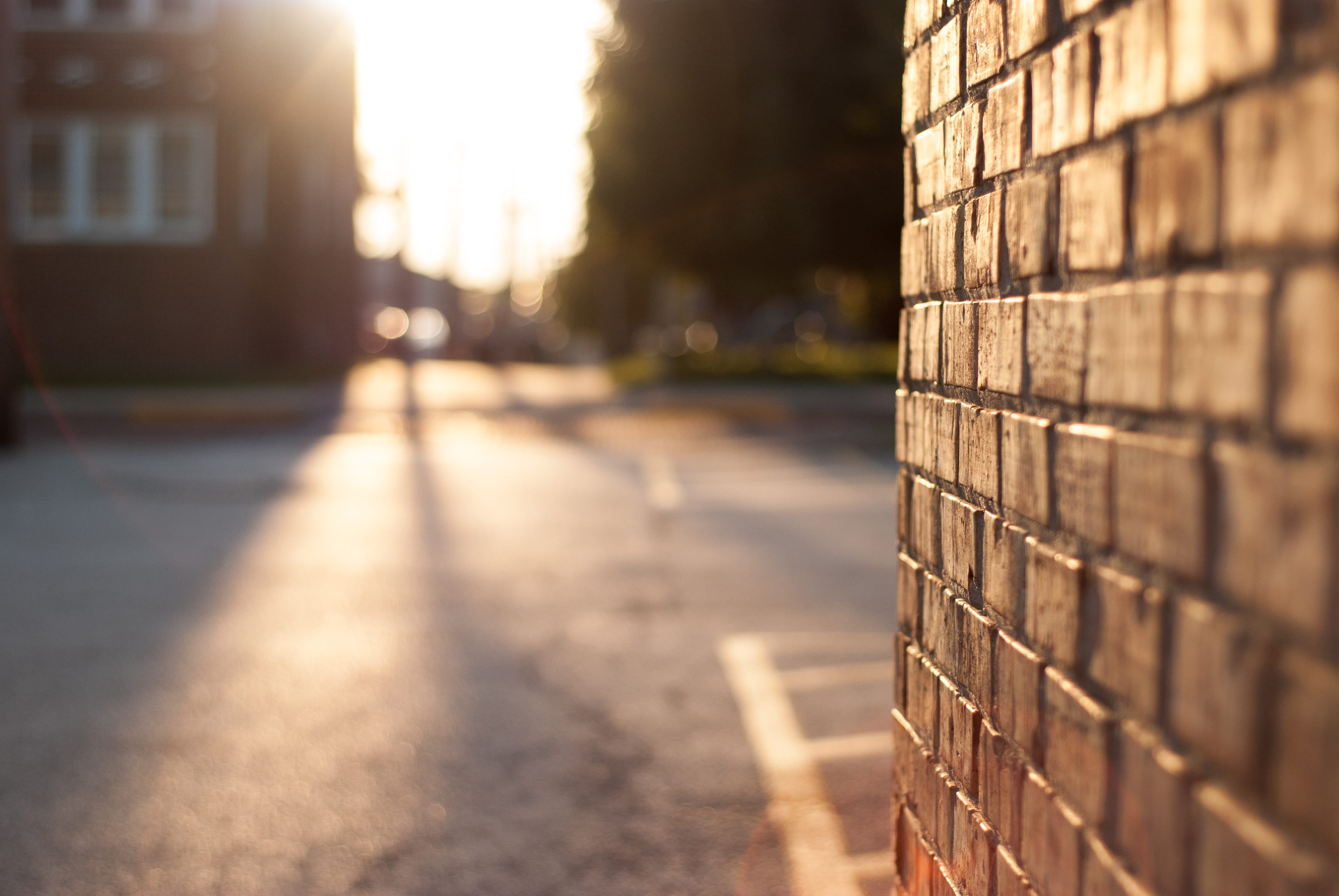 street, shadow, sun, building, pavement, photography, no people, city, sunset, focus, asphalt, close, shadows, perspective, transportation, outdoors, close-up, HD Wallpaper