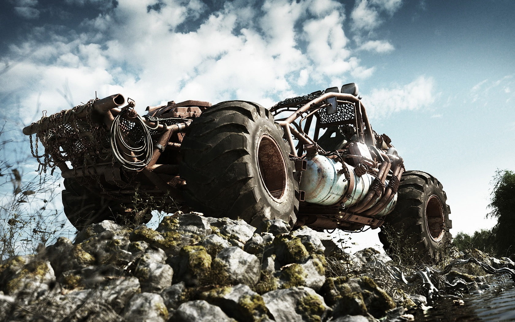 illustration, equipment, ruined, nature, deterioration, gray, rock, day, field, outdoors, extreme Sports, solid, camouflage, infantry, cloud - sky, old, HD Wallpaper