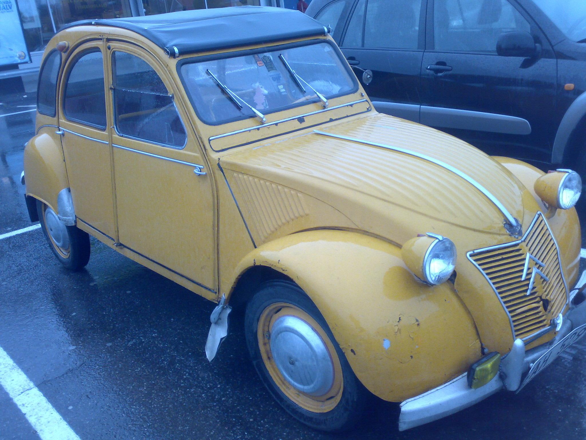 black, old, light, 1080P, cars, citroen, vintage, yellow, wheel, car, bump, HD Wallpaper