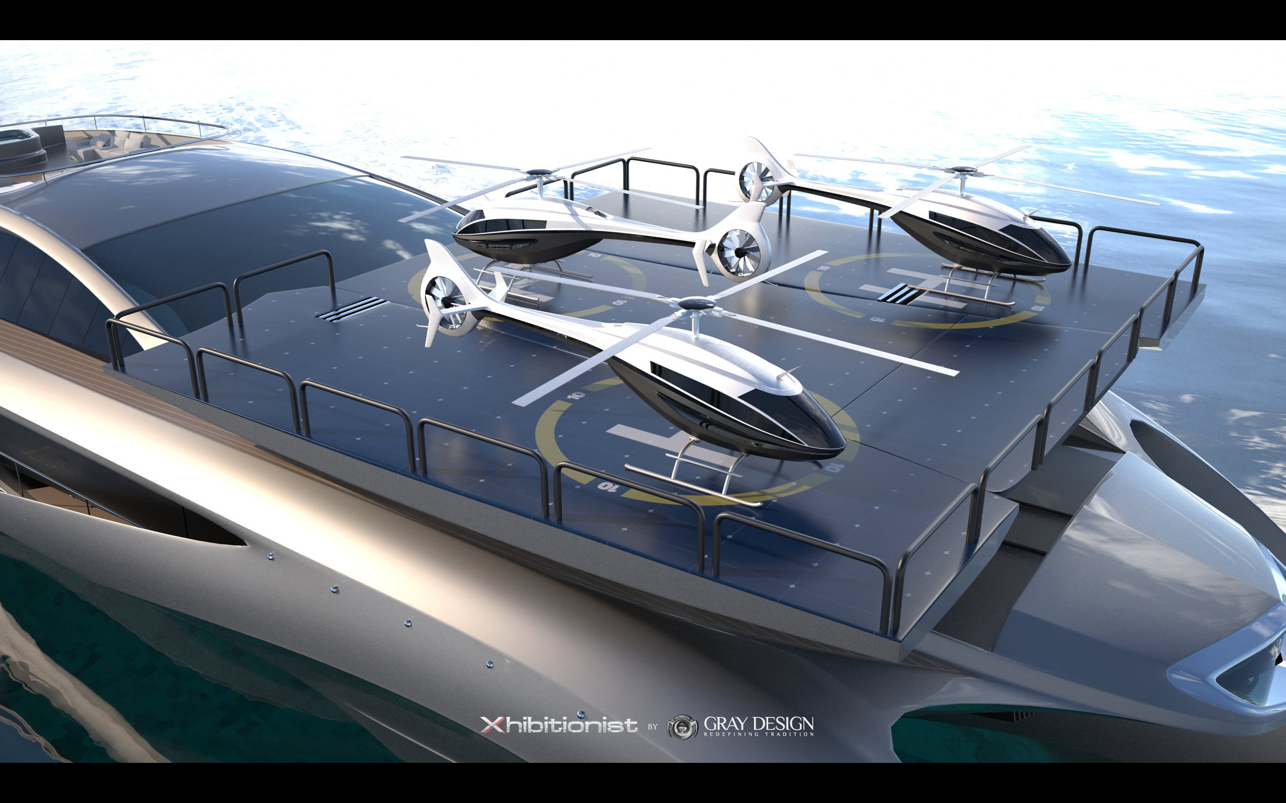 ship, boats, craft, xhibitionist, concept, luxury, 2013, yacht, gray, 2K, design, 166, strand, boat, ships, HD Wallpaper