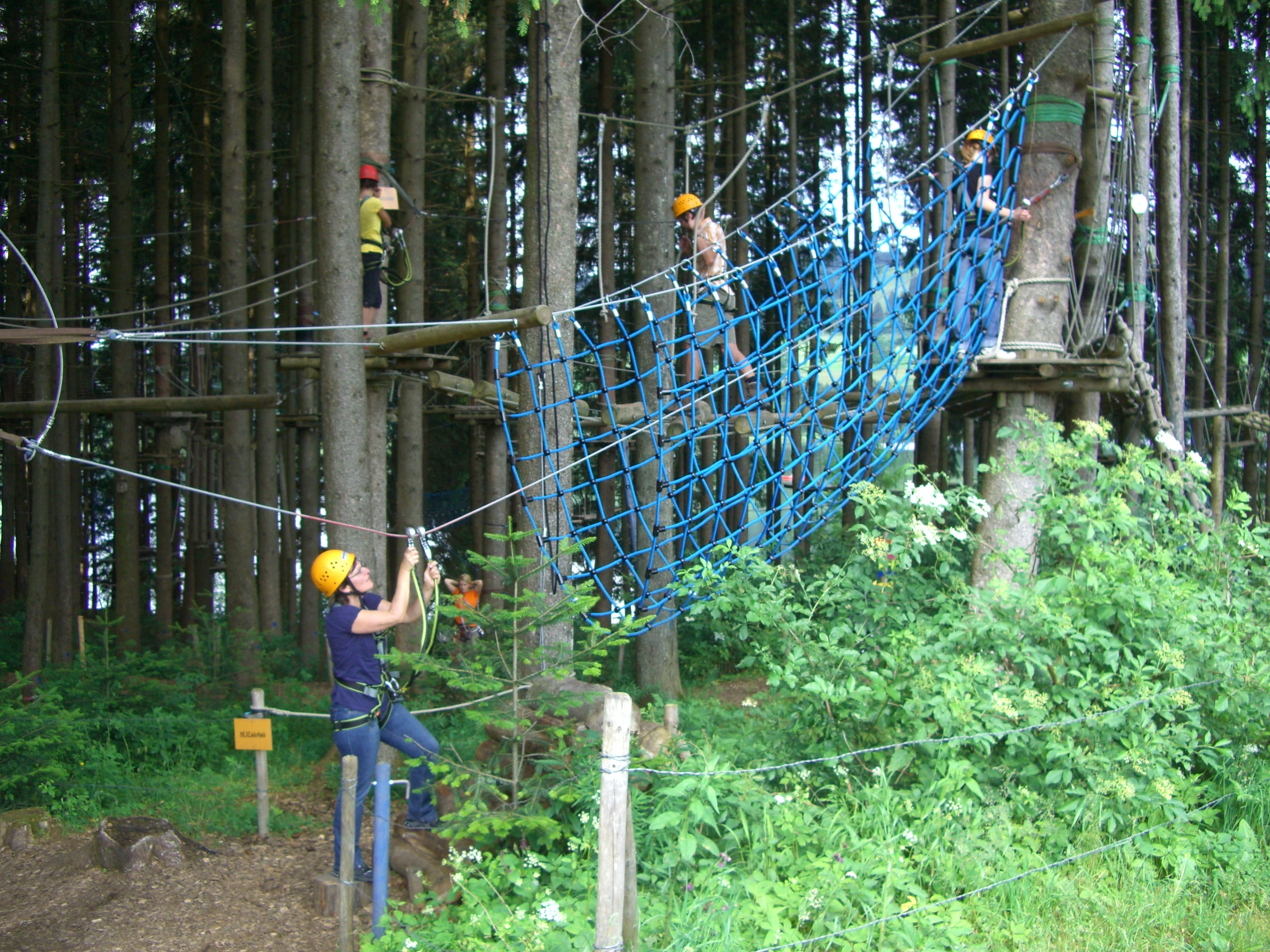 haslach, day, casual clothing, Climbing, adult, rope technology, growth, footbridge, course, one person, women, ropes, 2K, climbing forest, the rope, leisure activity, HD Wallpaper