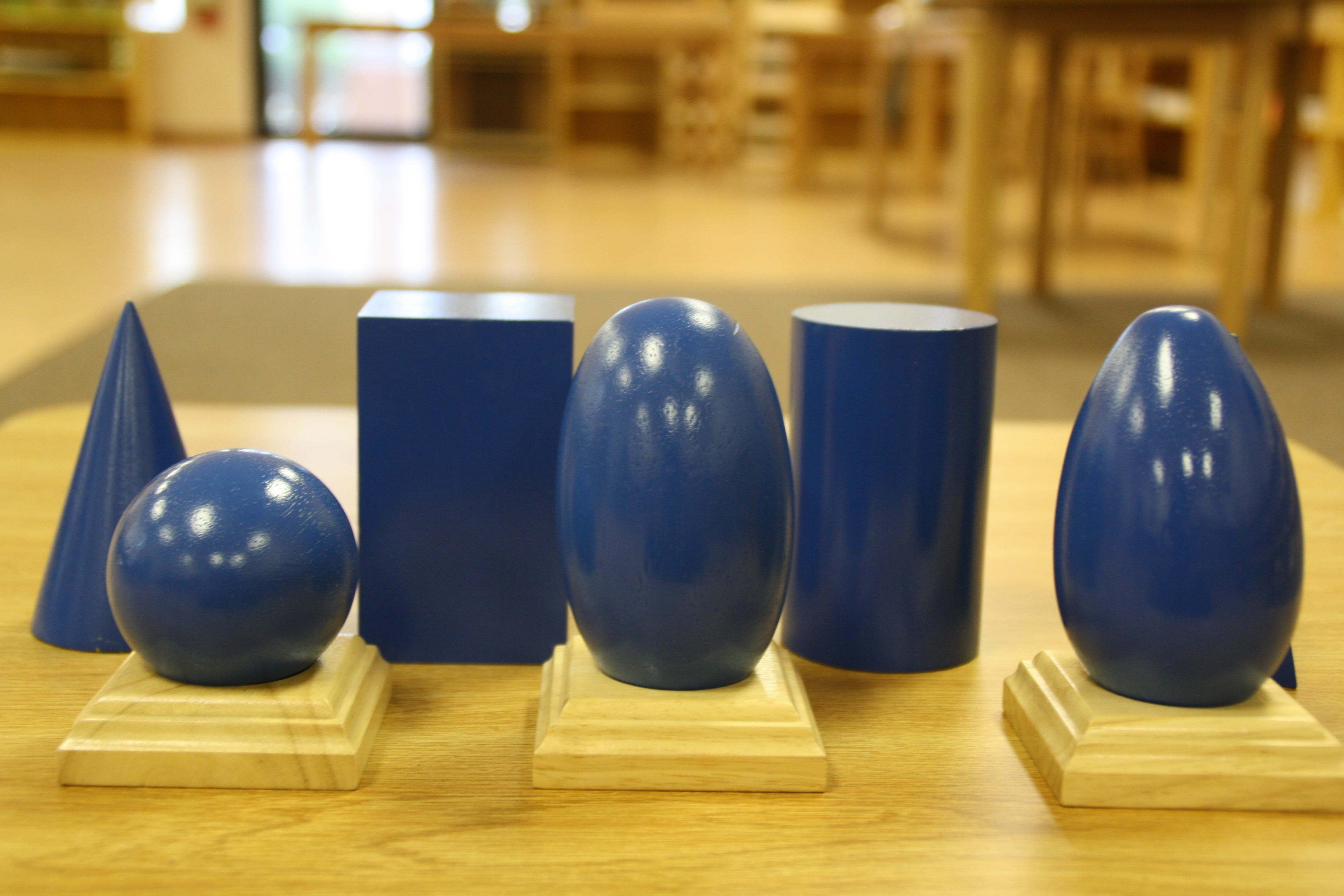 indoors, geometric shapes, vases, blue, cone, cube, montessori, flooring, table, ball, shiny, relaxation, hardwood floor, still life, oval, 4K, several, HD Wallpaper