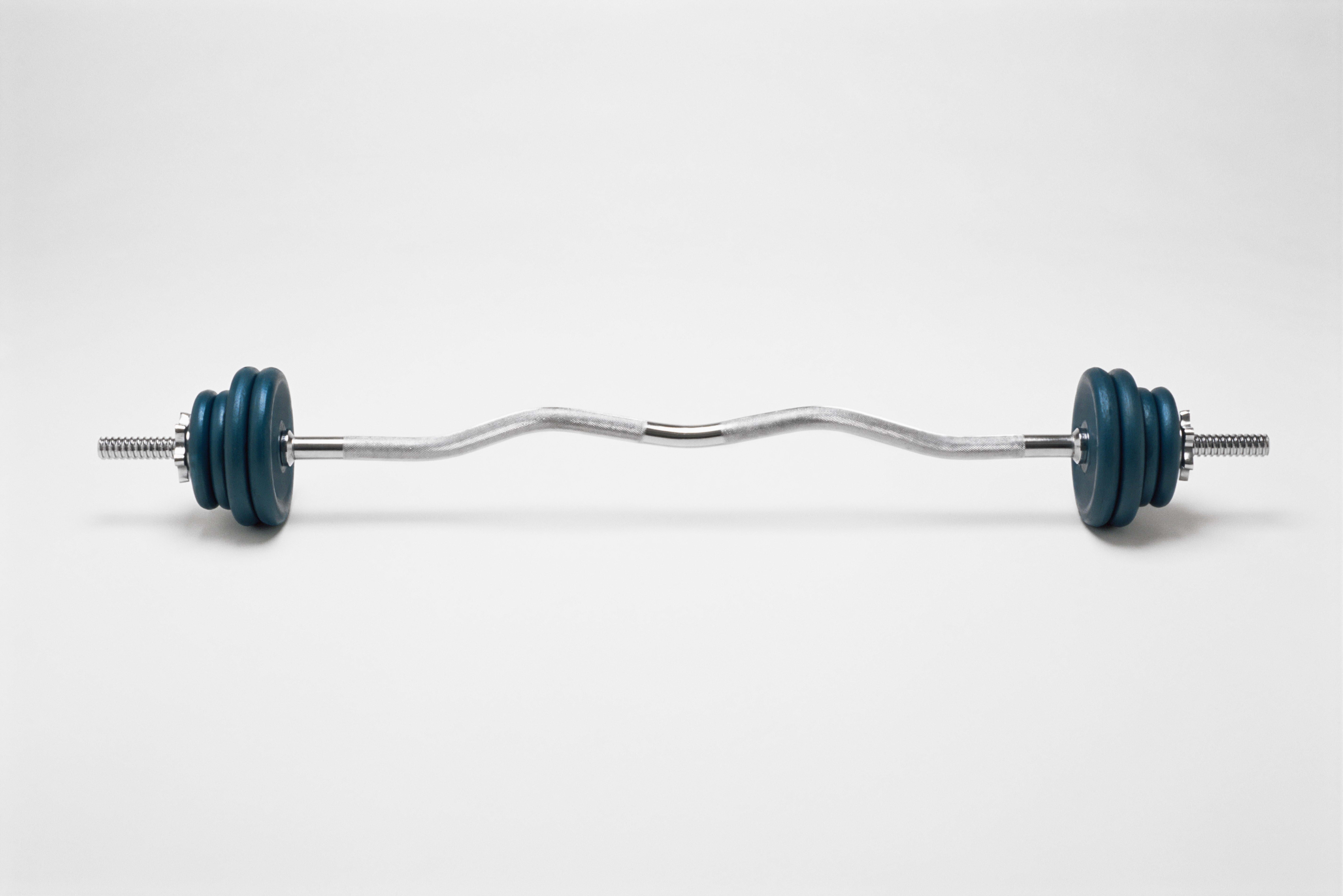 silver colored, shape, single object, weight Training, exercising, black, sport, 5K, gym, indoors, no People, copy space, picking Up, body Building, white background, HD Wallpaper