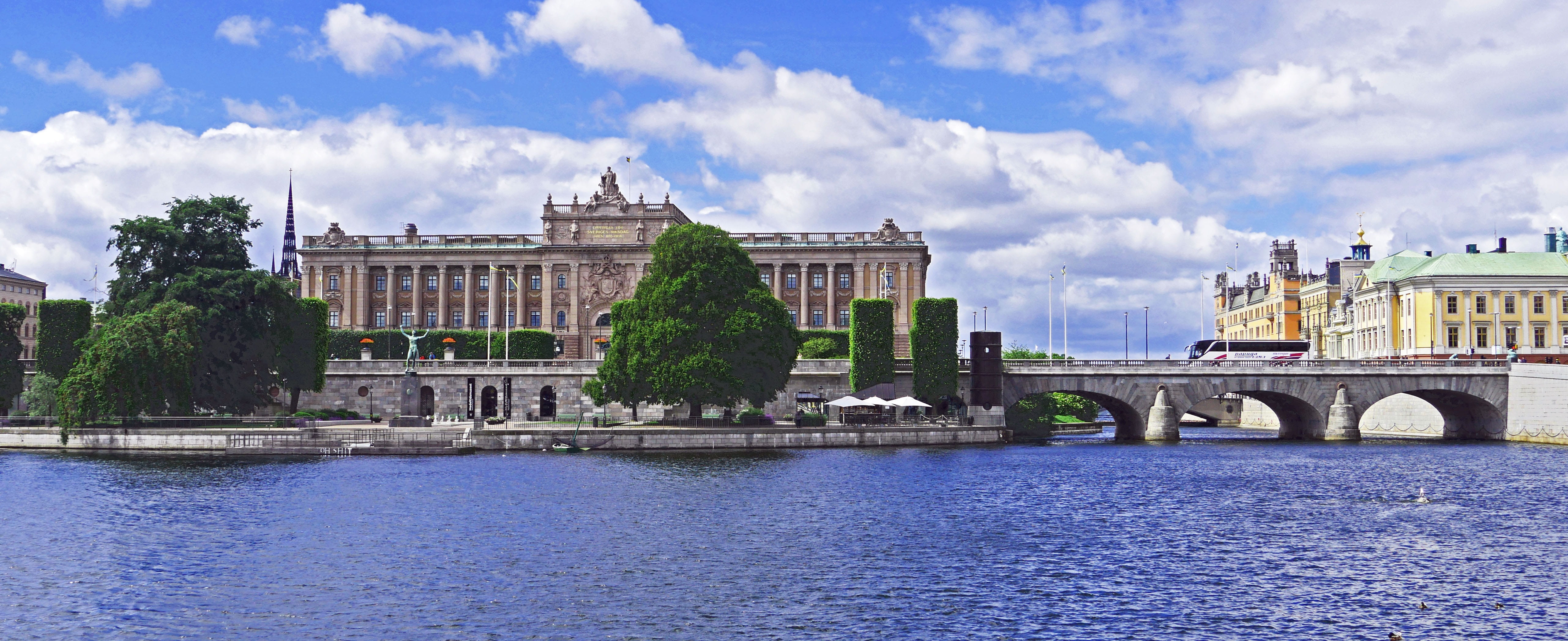 government, mälaren, city, 5K, travel, river, built structure, travel destinations, building exterior, day, the middle ages museum, stadtmitte, watercourse, HD Wallpaper