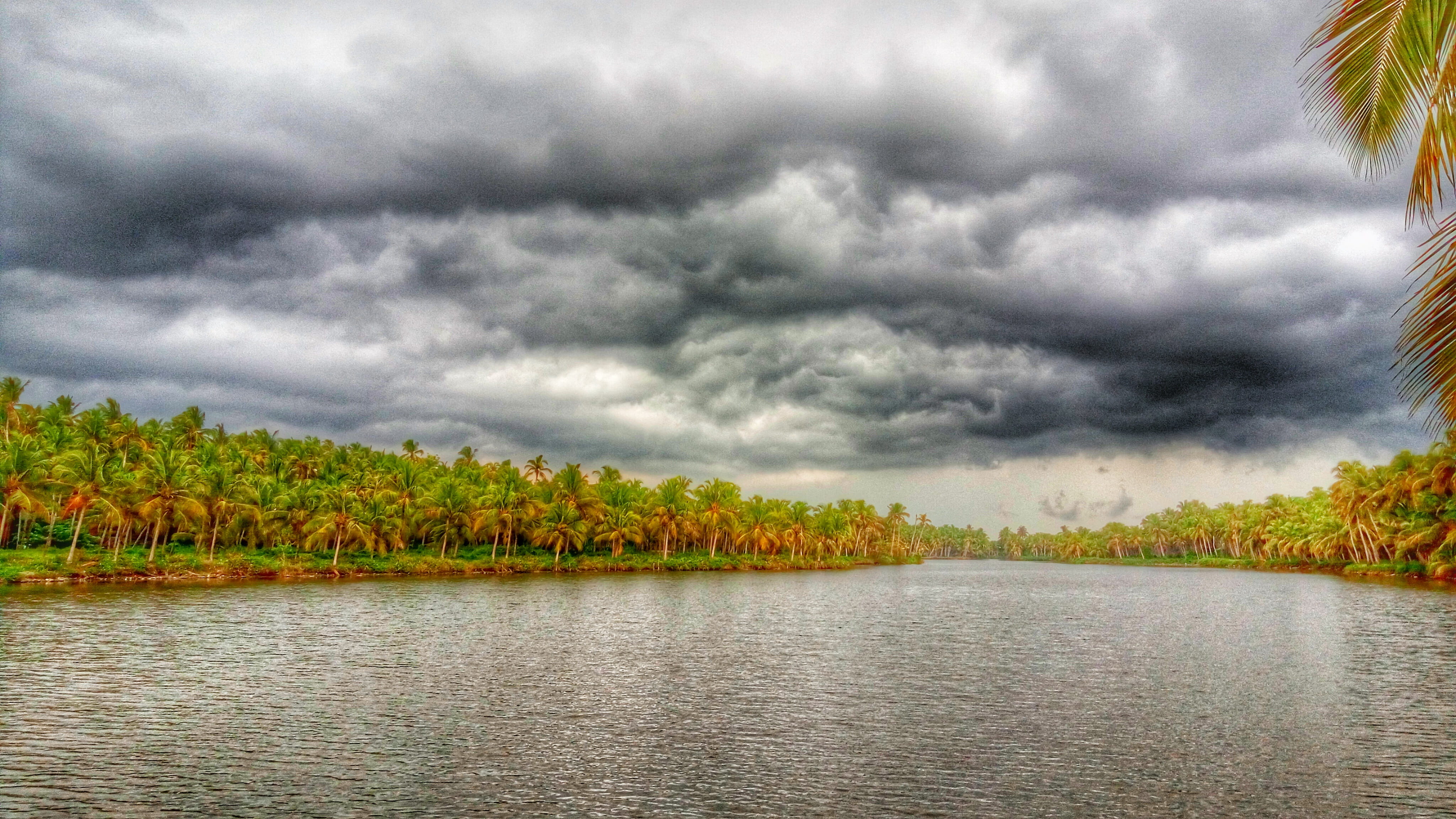 blue, green Color, landscape, overcast, sweet, reflection, View, 4K, village, tranquil Scene, plant, My Sweet, rural Scene, beauty In Nature, lake, storm, HD Wallpaper