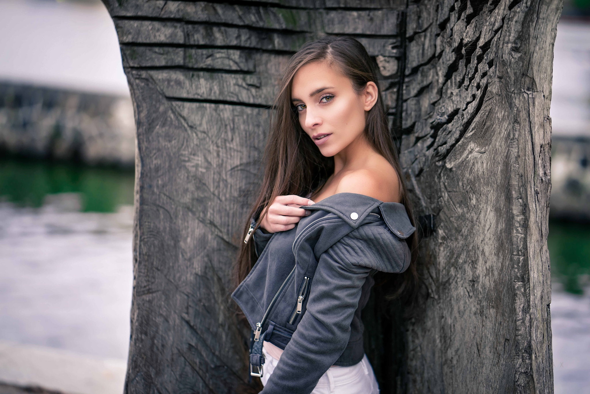 Pavlina, depth of field, women outdoors, 1080P, long hair, women, portrait, HD Wallpaper