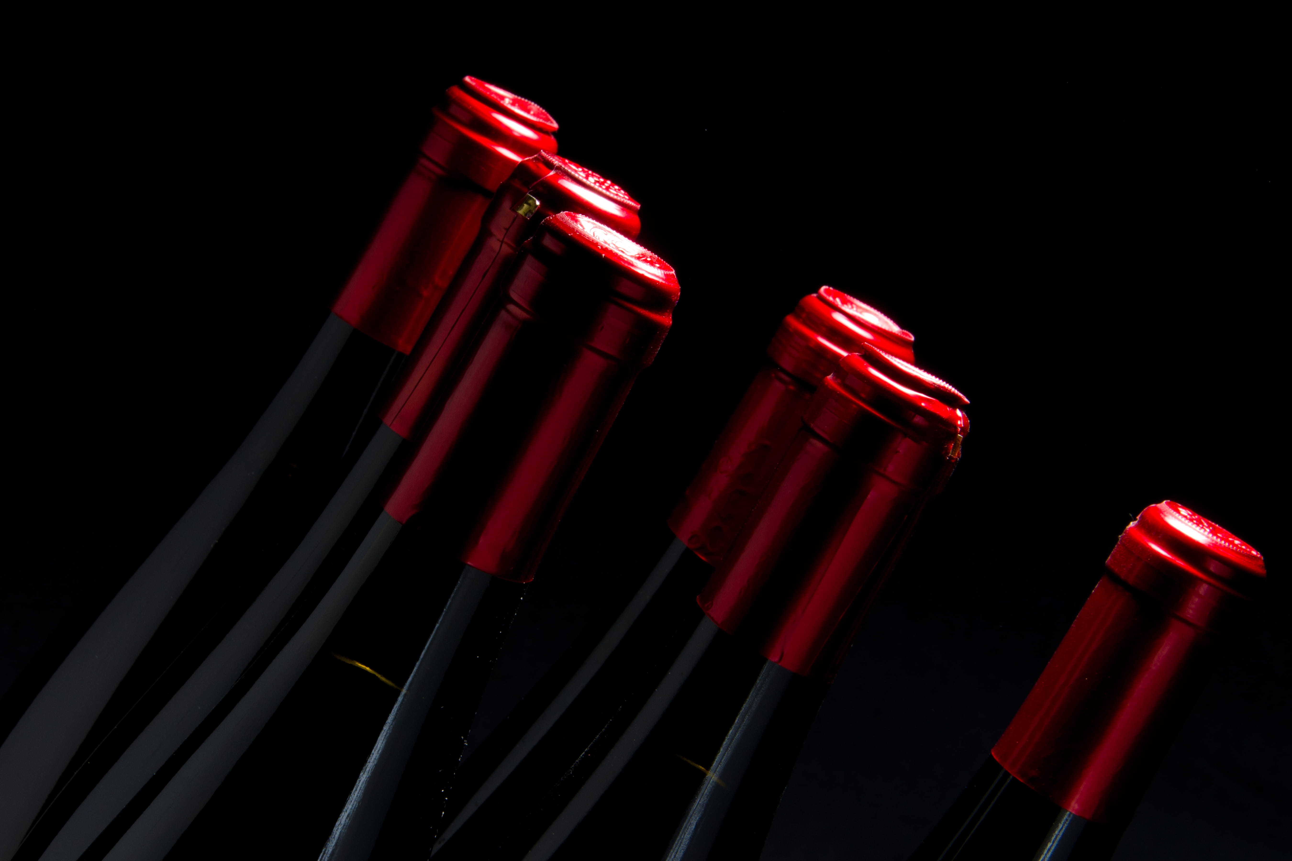 liquor, bottle, copy space, food, extreme close-up, red, night, close-up, alcohol, studio shot, light - natural phenomenon, illuminated, beverage, product, HD Wallpaper