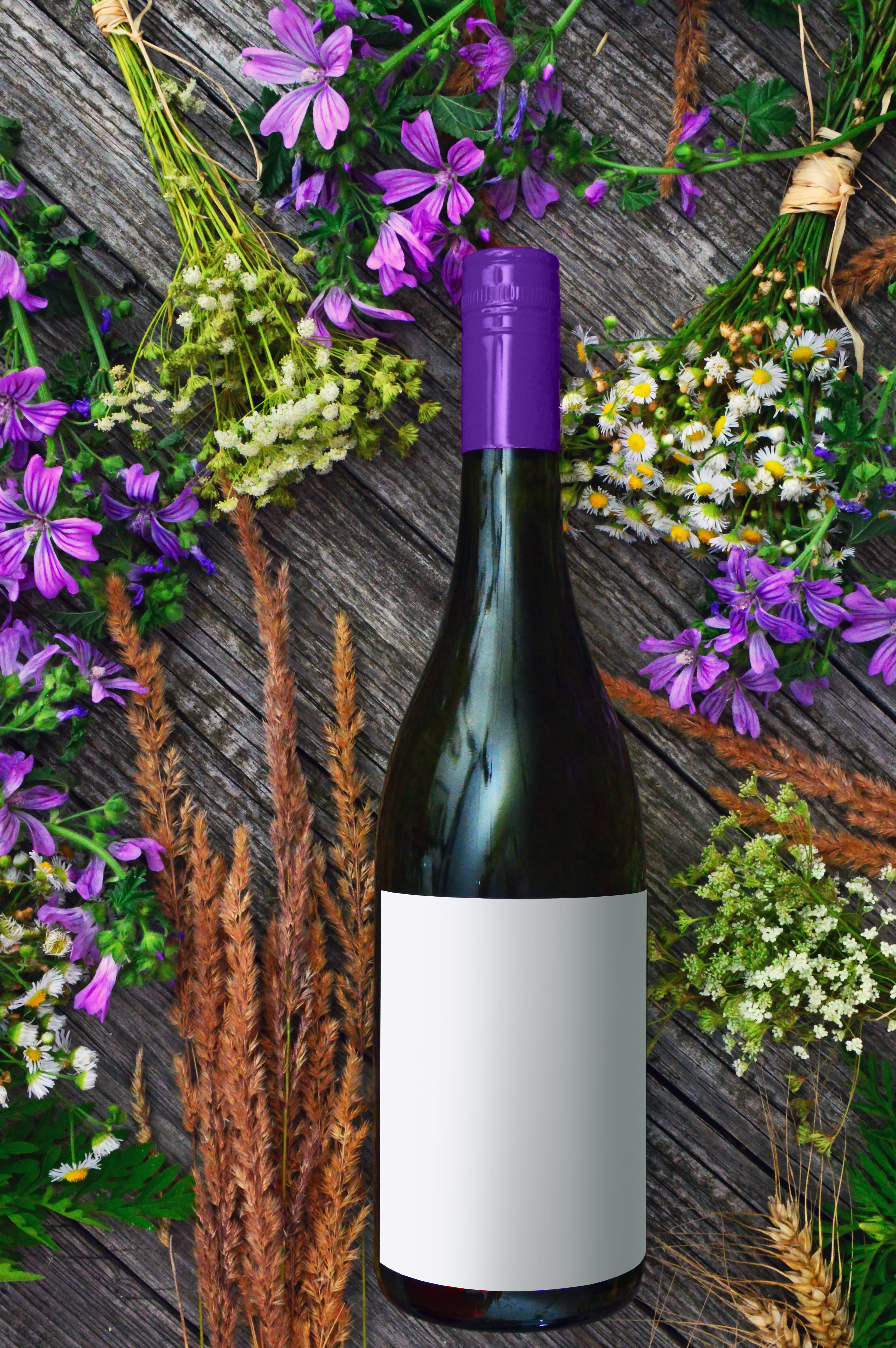 refreshment, blooming, bottle, plant, plants, liquor, 5K, freshness, food and drink, near, alcohol, wood - material, no people, container, red wine, glass, Phone HD Wallpaper