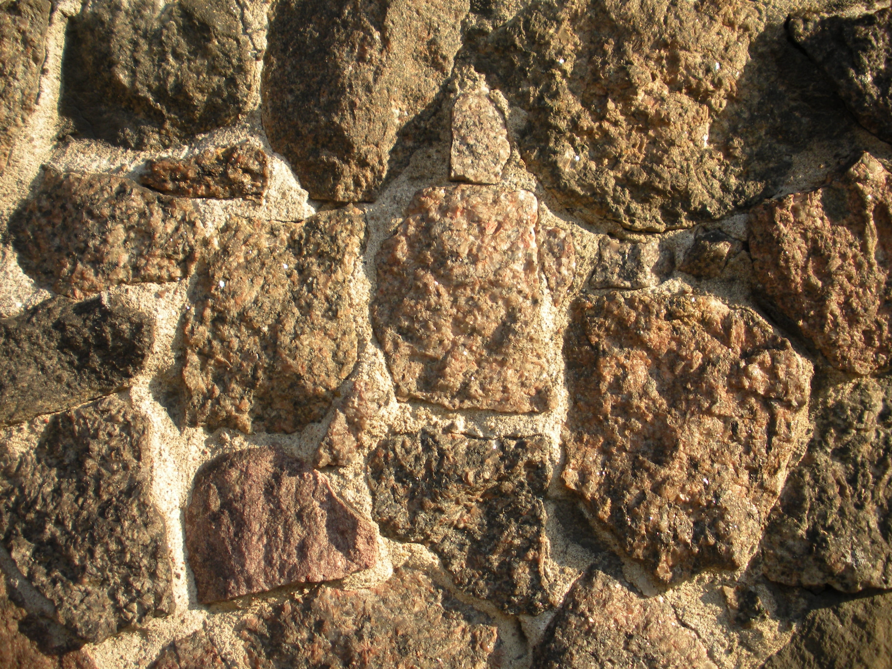 brown, stone wall, rock formation, granite, close-up, architecture, gray, full frame, nature, pattern, foundation, 2K, sunlight, day, outdoors, history, HD Wallpaper