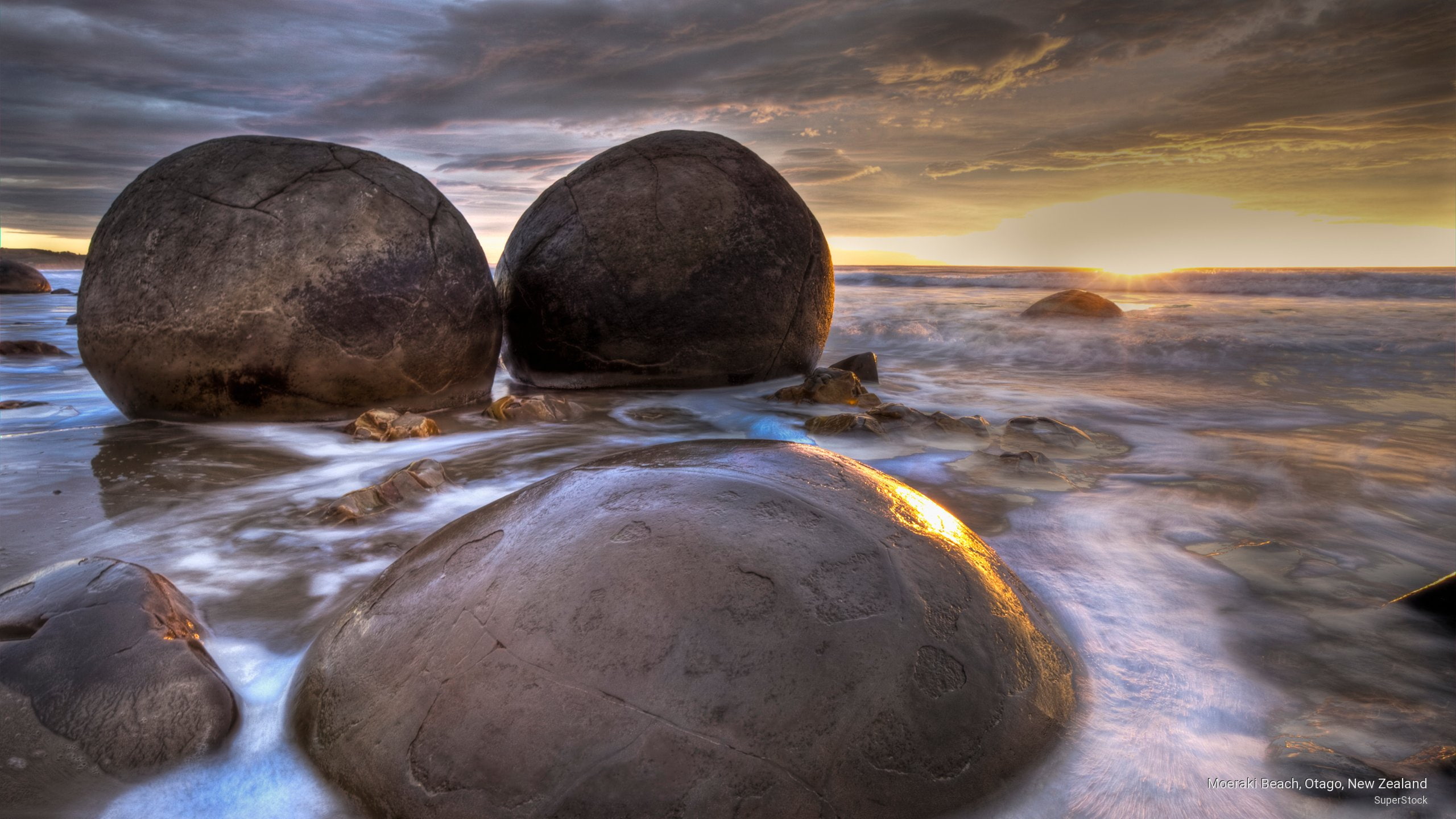 zealand, beach, moeraki, otago, new, 2K, Oceania, HD Wallpaper