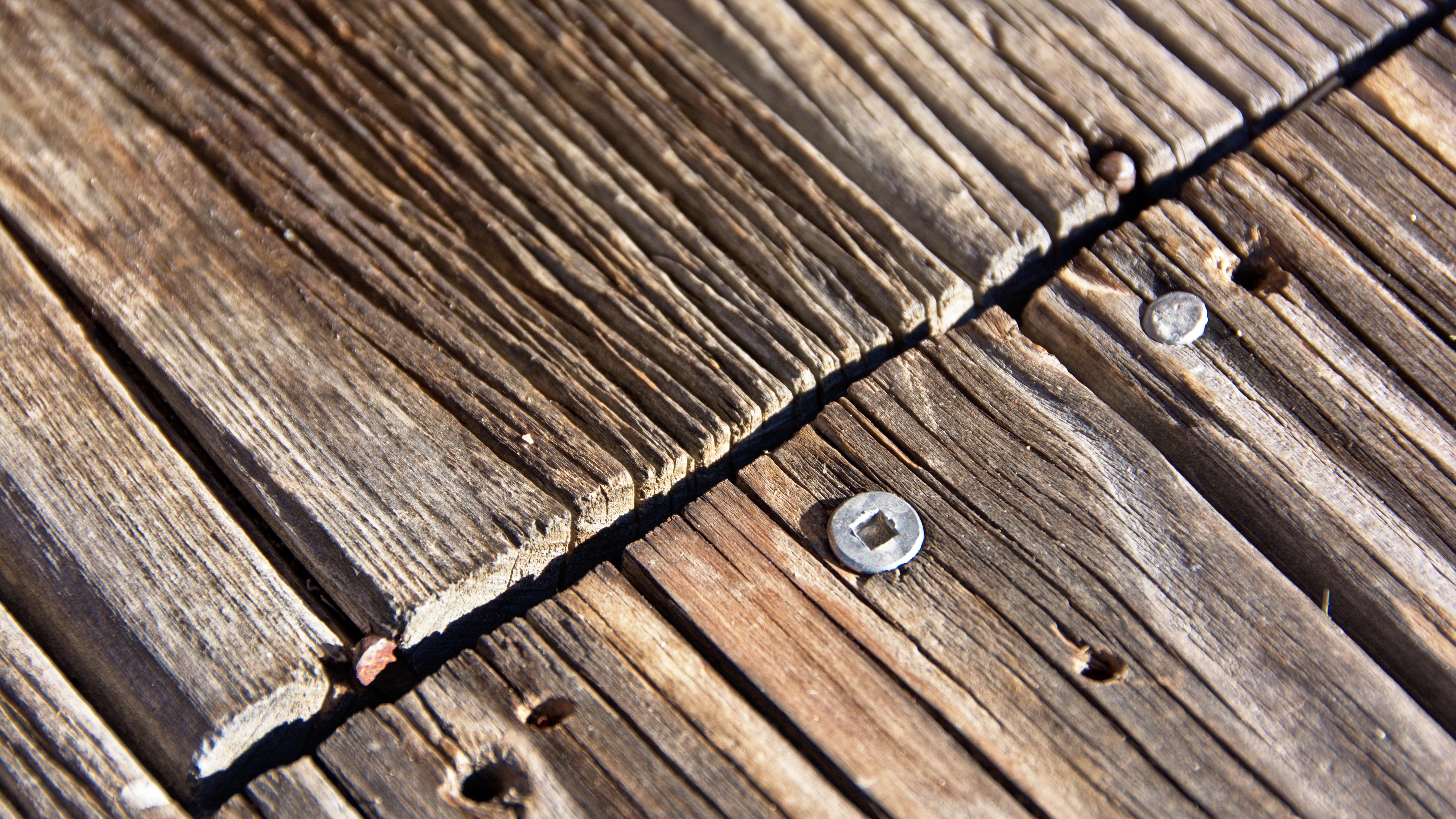 cracked, wood - material, otago, boards, sunlight, high angle view, textured, nature, no people, new zealand, outdoors, old, backgrounds, boardwalk, wood grain, HD Wallpaper