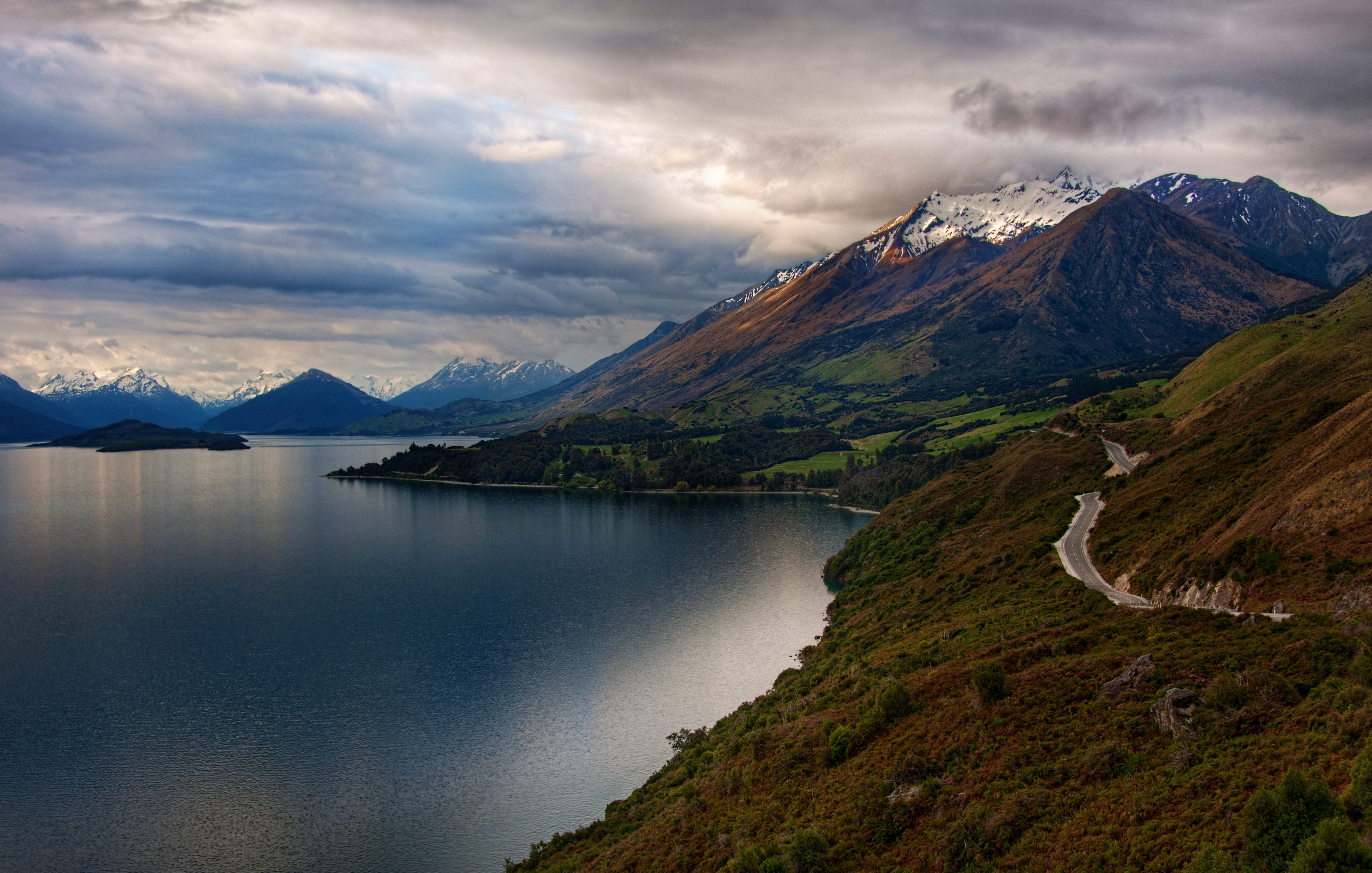 Alps, southern, island, 5K, nature, retina, otago, creighton, mount, road, HD Wallpaper