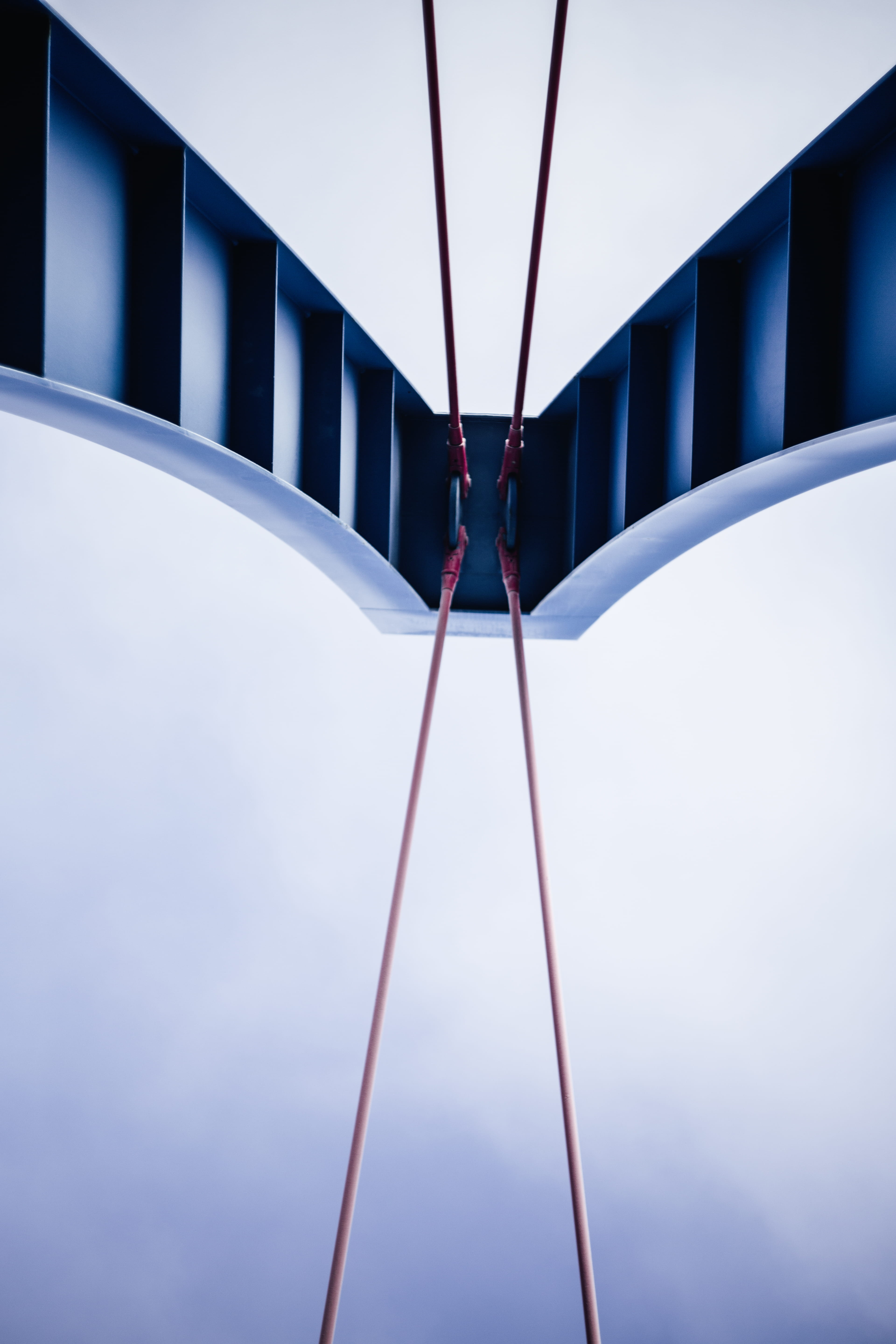striped, delivering, sky, connection, driving, color, highway, metal, journey, marking, building exterior, motorway, mode of transport, bridge, 5K, no people, Phone HD Wallpaper
