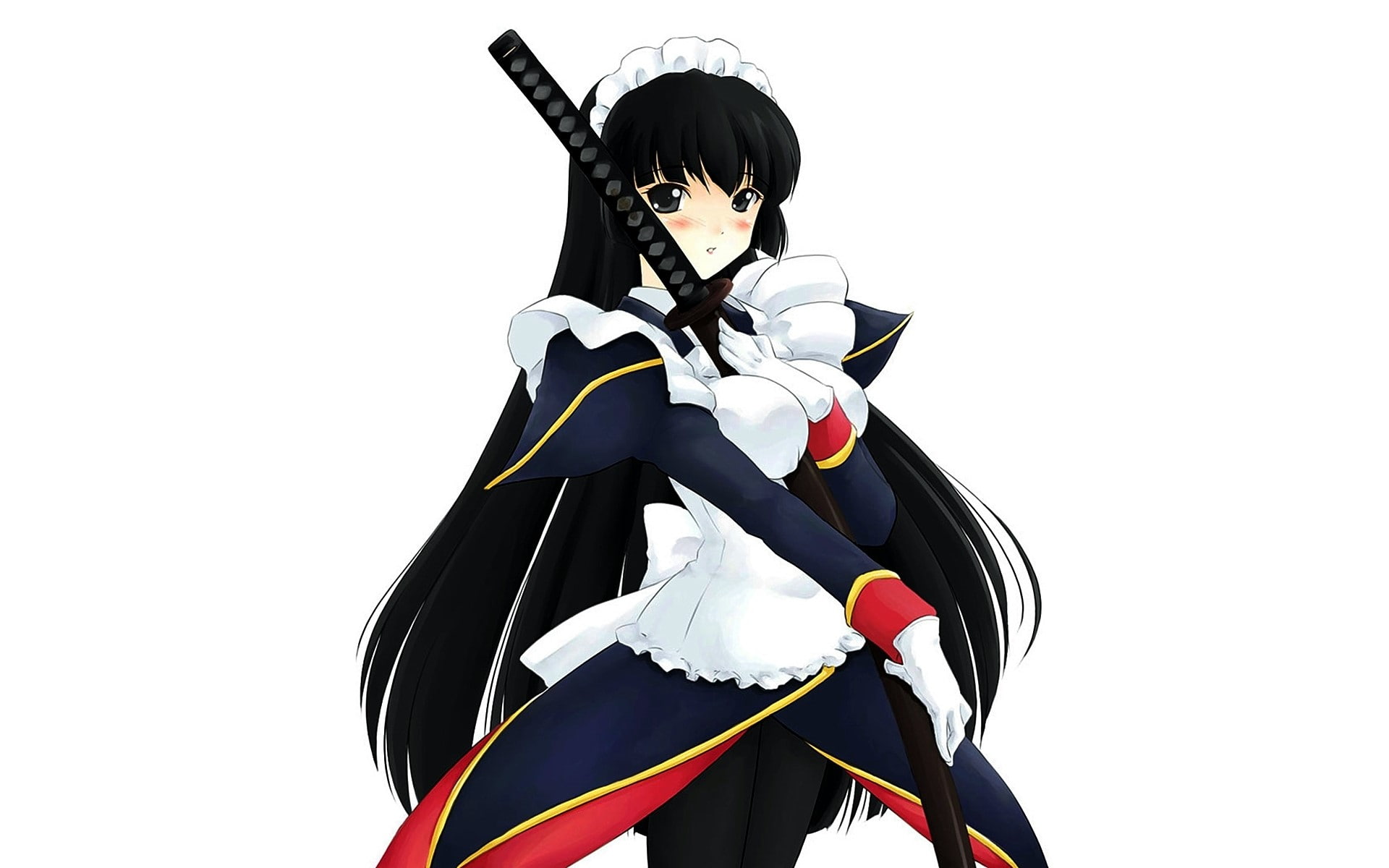 black color, event, white color, cut out, beautiful woman, white background, costume, young women, Brunette, beauty, Attack, copy space, Attitude, one person, HD Wallpaper