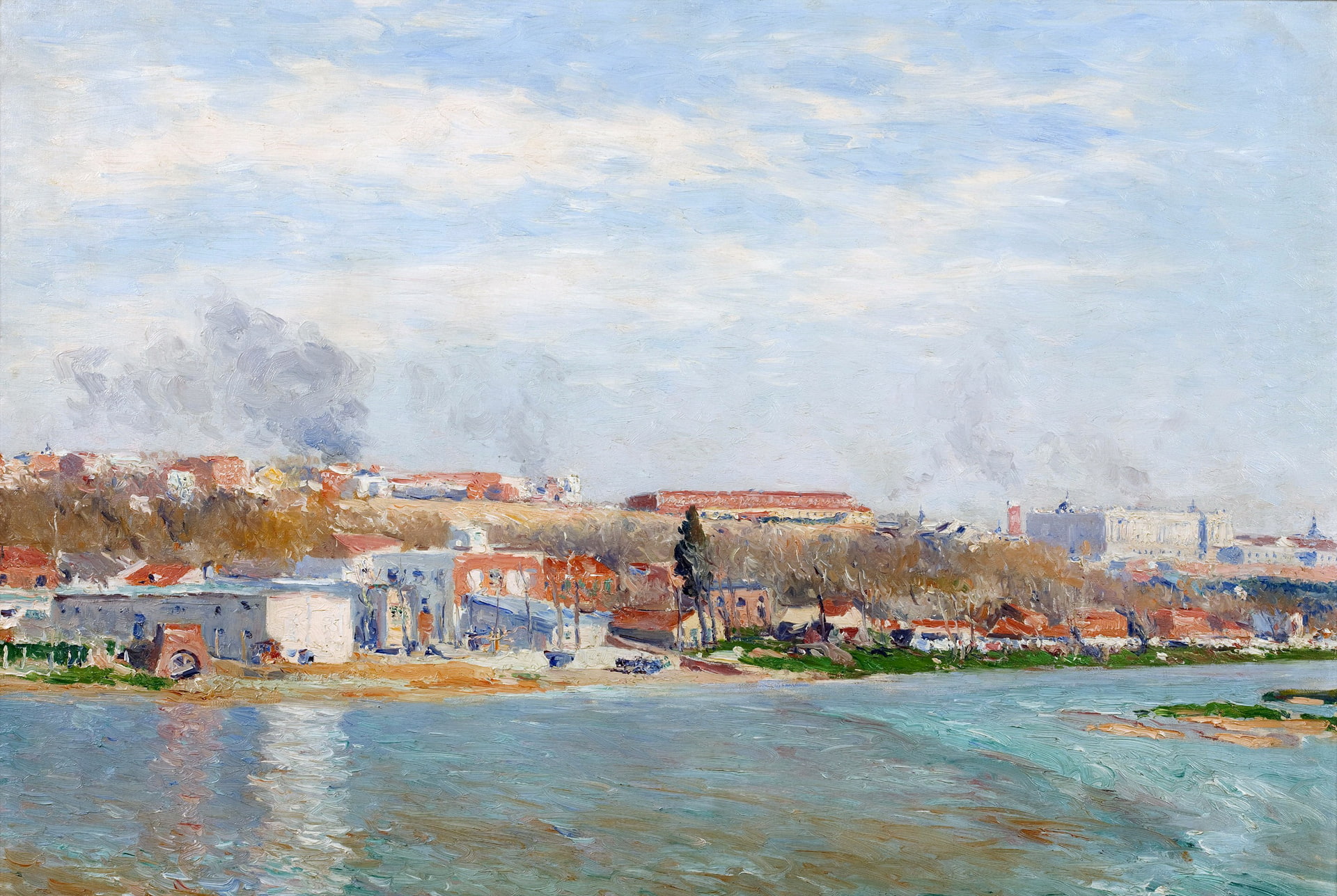 Aureliano de Beruete and Moret, home, 1080P, Manzanares in Madrid, Spain, the city, landscape, river, picture, HD Wallpaper