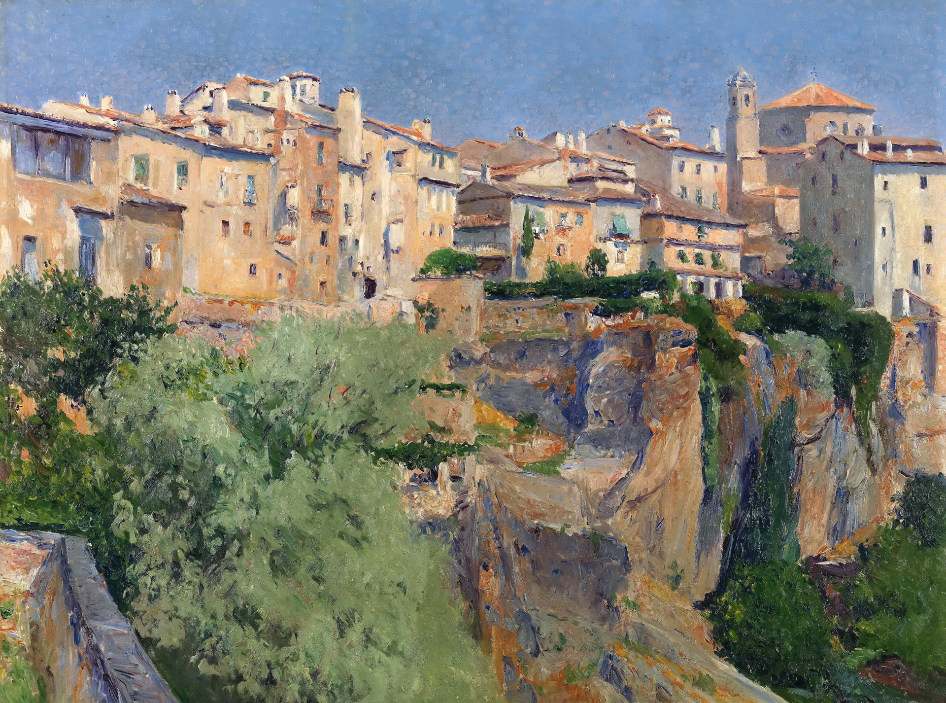 Aureliano de Beruete and Moret, View Of Cuenca, 1080P, home, the urban landscape, picture, rock, HD Wallpaper