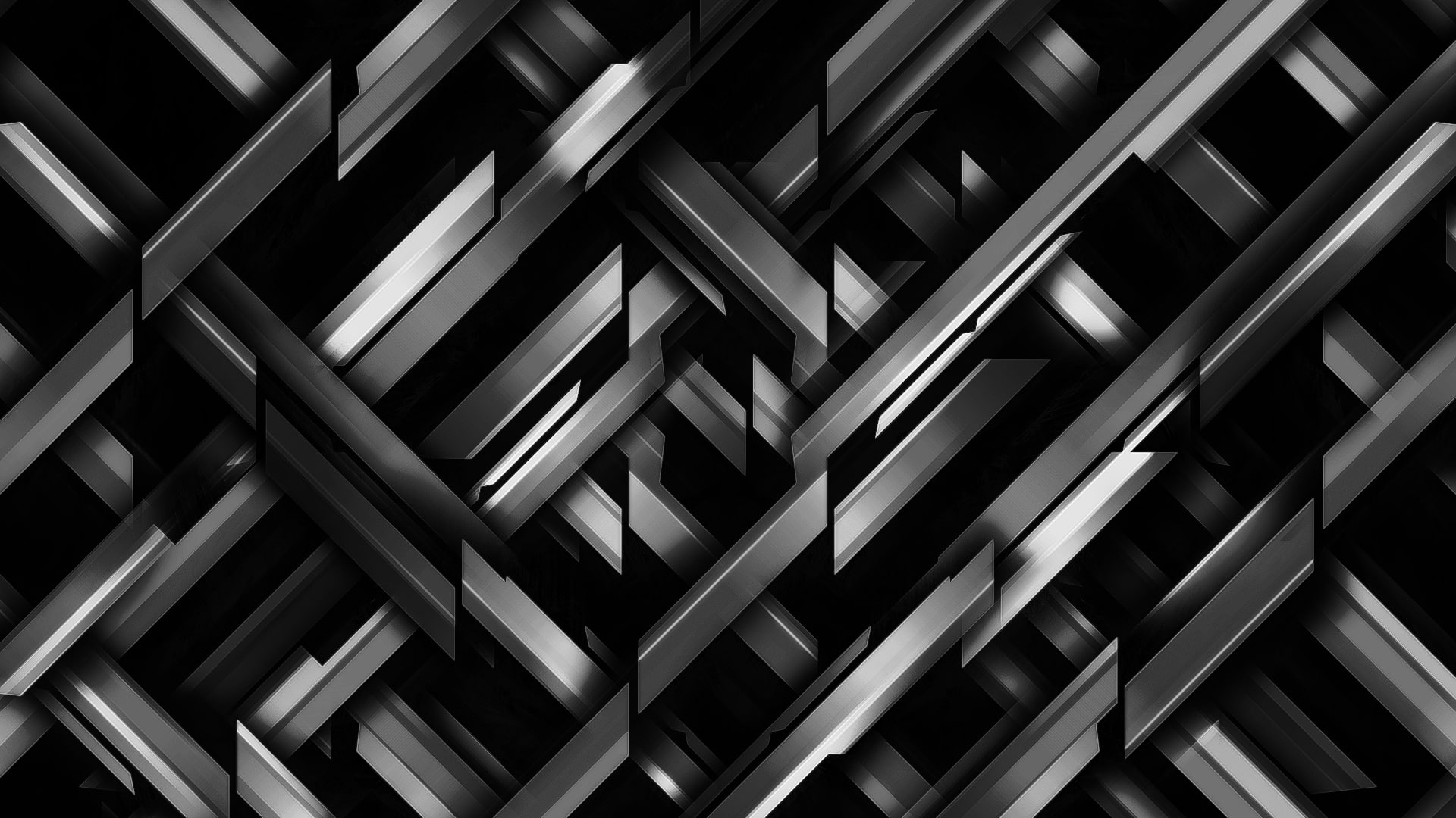 1080P, Edgy, lines, abstract, monochrome, Dark, HD Wallpaper
