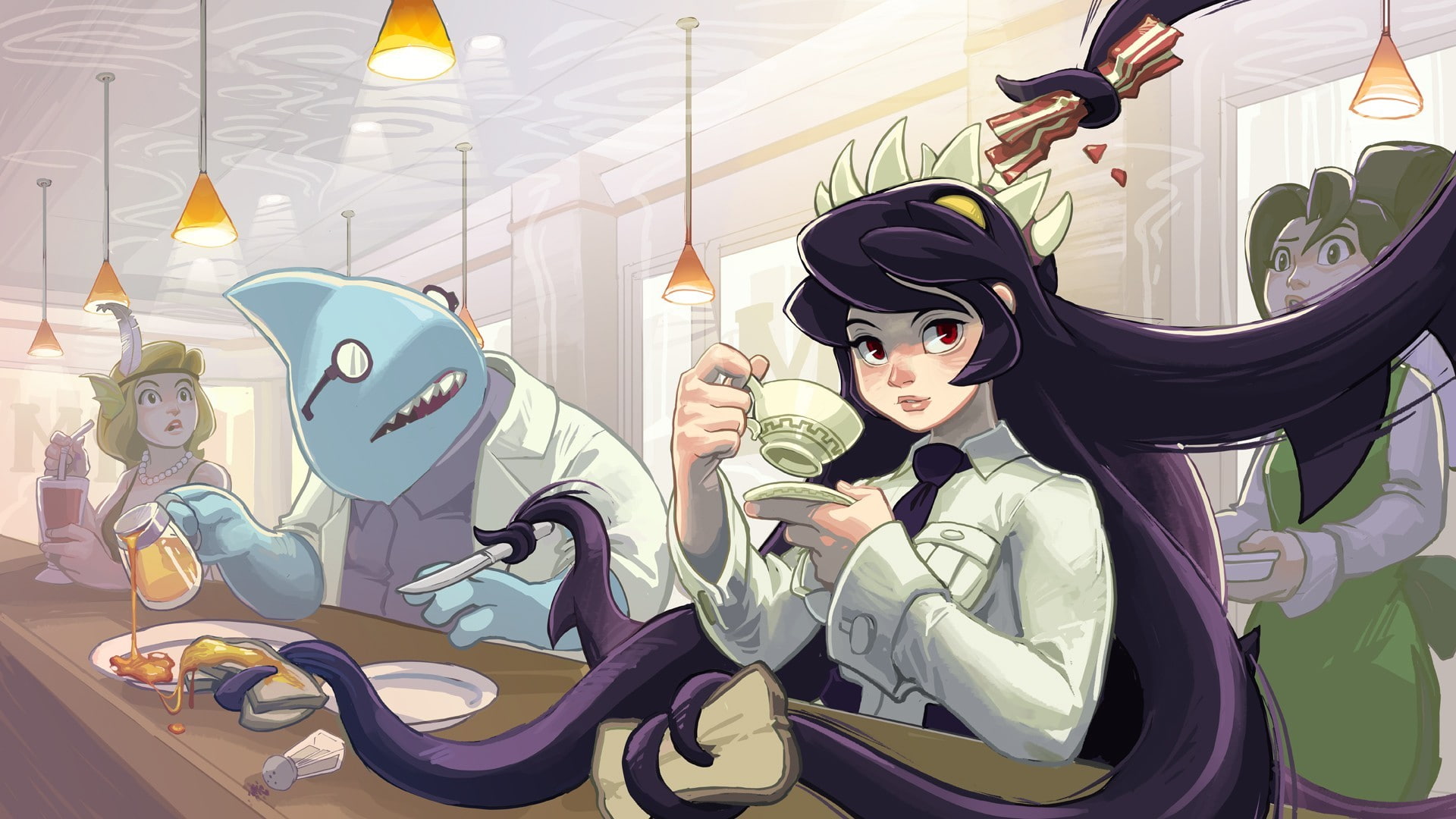 anime girls, anime, Filia, 1080P, Skullgirls, HD Wallpaper
