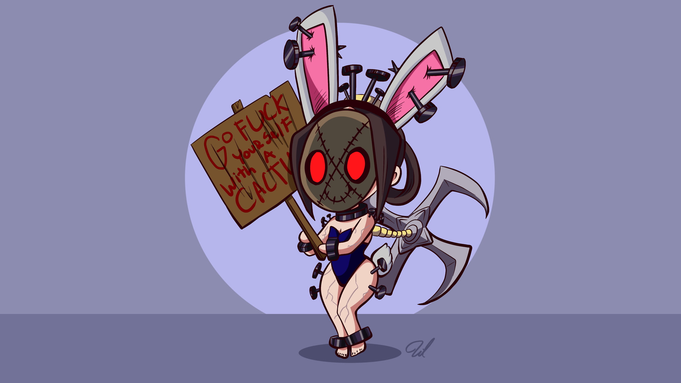 fighting, chibi, skull, warrior, action, mahga, girls, 1sgirls, 1080P, game, anime, dark, sadic, skullgirls, girl, HD Wallpaper
