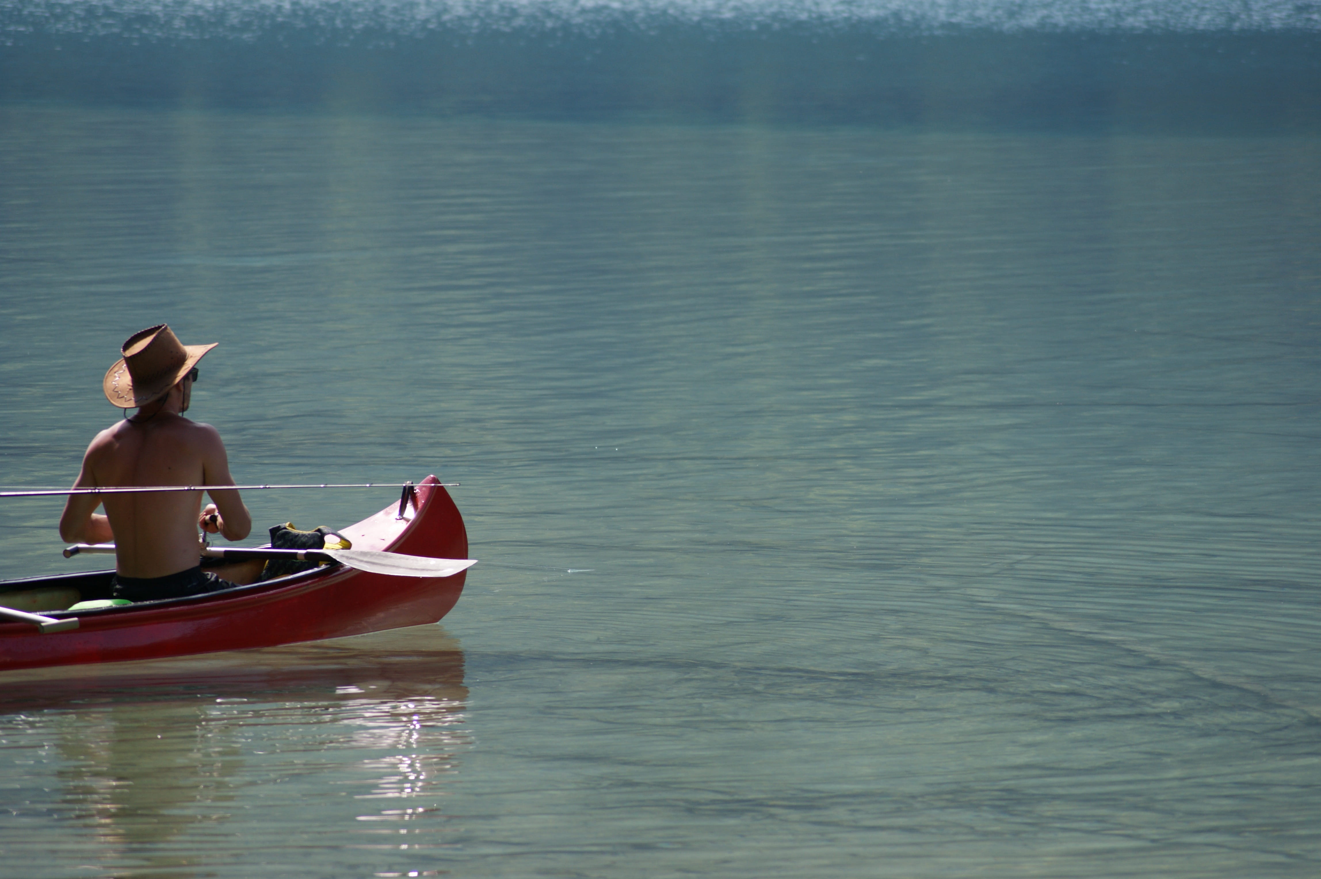 4K, nature, adult, Landscape, day, canoeist, transportation, mood, recovery, Water, women, hat, nautical vessel, leisure, light reflections, waterfront, HD Wallpaper