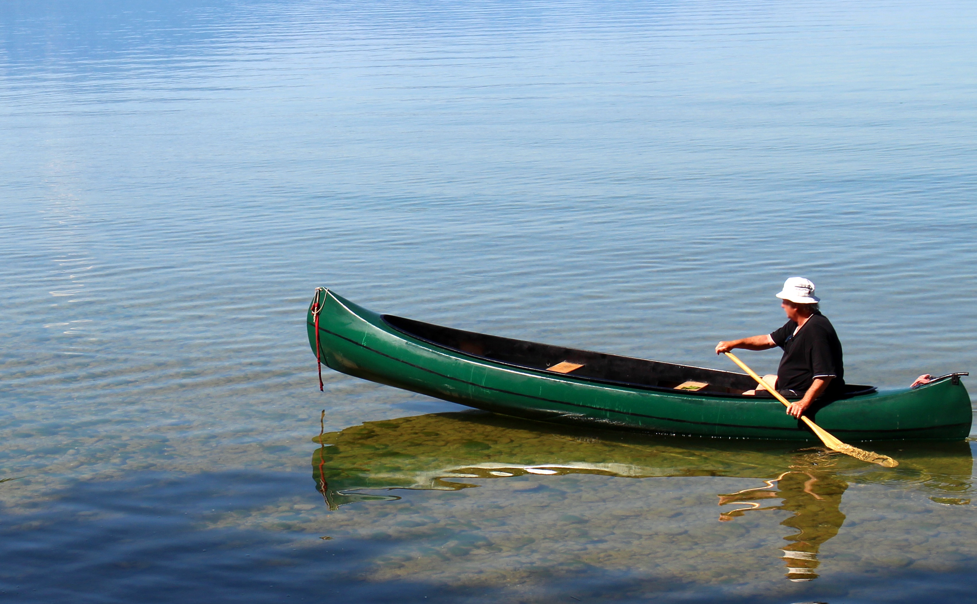leisure, recovery, day, mode of transportation, 2K, paddle, oar, canoeing, lifestyles, transportation, side view, sitting, water, holiday, nature, one person, HD Wallpaper