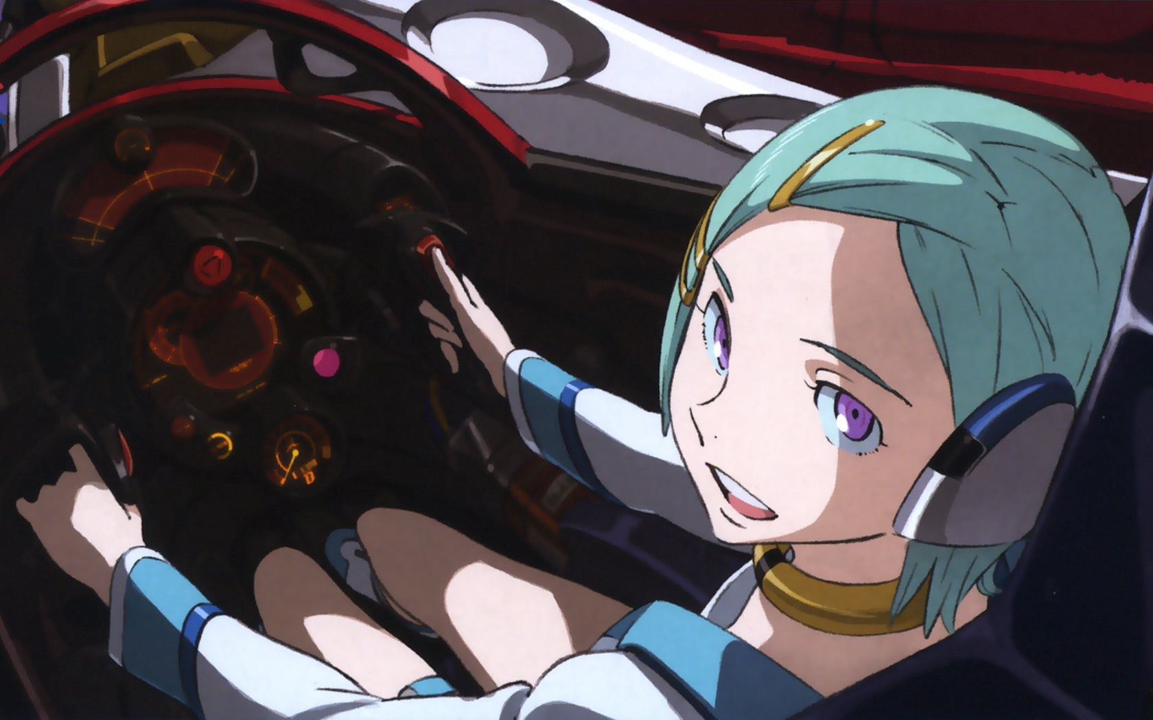 human representation, mode of transportation, toy, 720P, vehicle, girl, focus on foreground, outdoors, male likeness, anime, steering wheel, female, still life, HD Wallpaper
