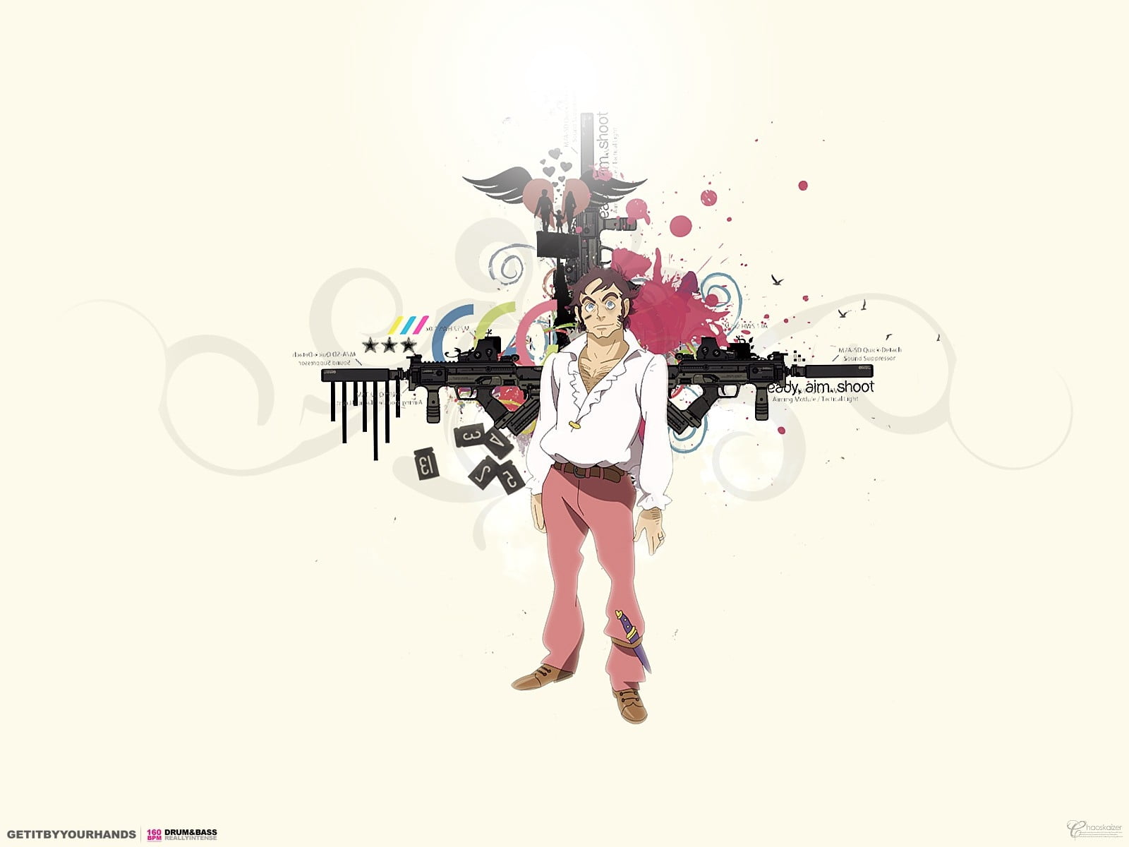 eureka seven, knife, young women, creativity, copy space, mechanical, young adult, purple, pink, holding, lifestyles, digital composite, studio shot, HD Wallpaper