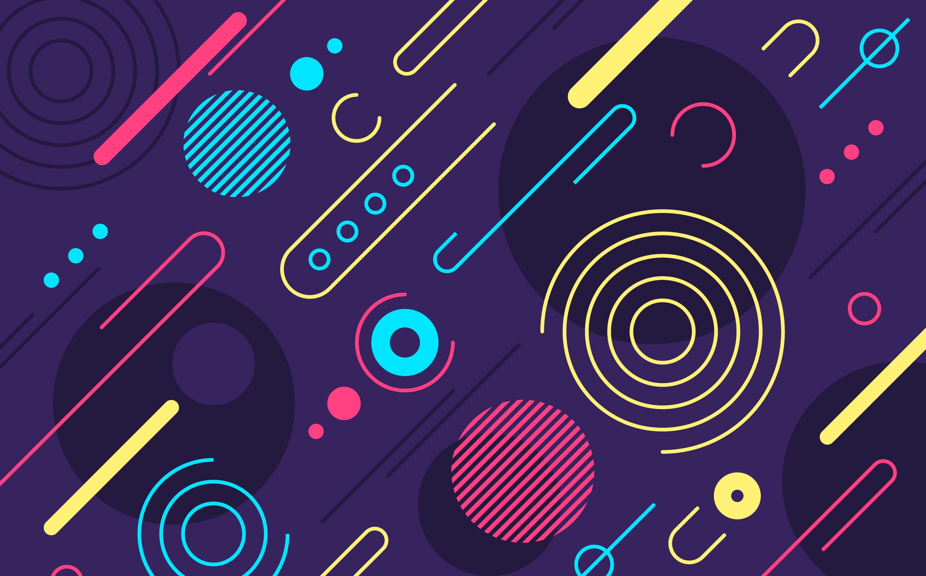 Abstract, texture, rounded, abstraction, 2K, background, colorful, shapes, HD Wallpaper