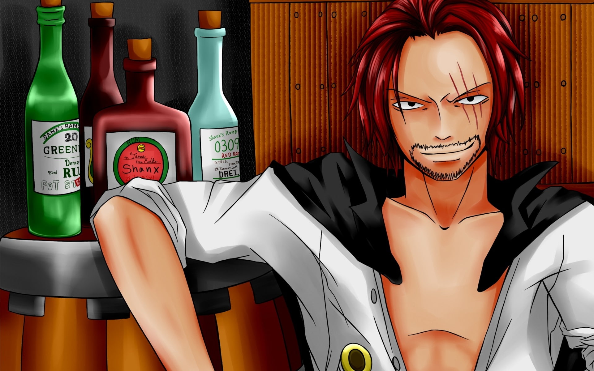 piece, anime, one, boys, One Piece (anime), anime boys, Shanks, art, hd, 1080P, HD Wallpaper