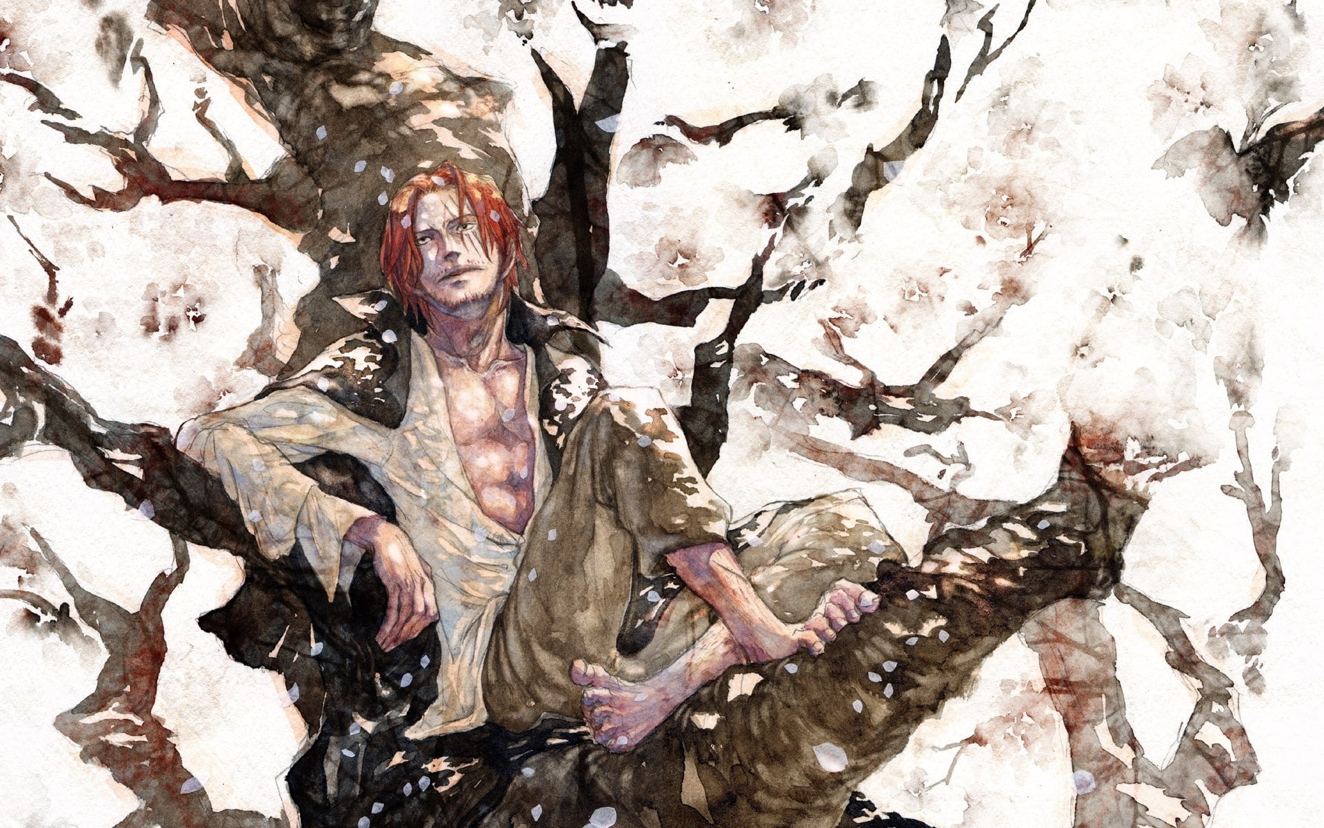 anime, hd, One Piece (anime), piece, one, 1080P, Shanks, art, HD Wallpaper