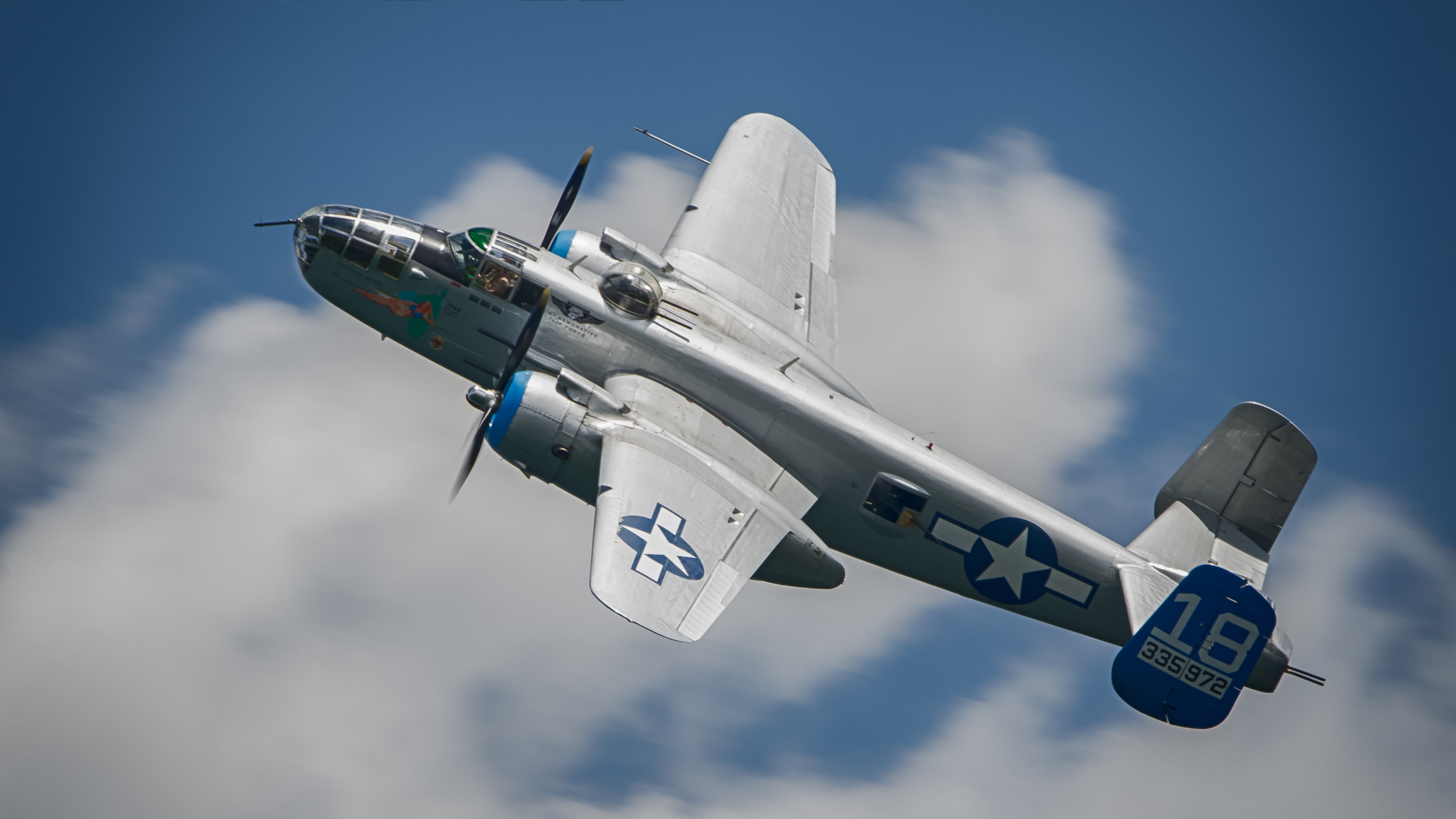 average, North American, bomber, B-25, Mitchell, twin-engine, 4K, American, flight, HD Wallpaper