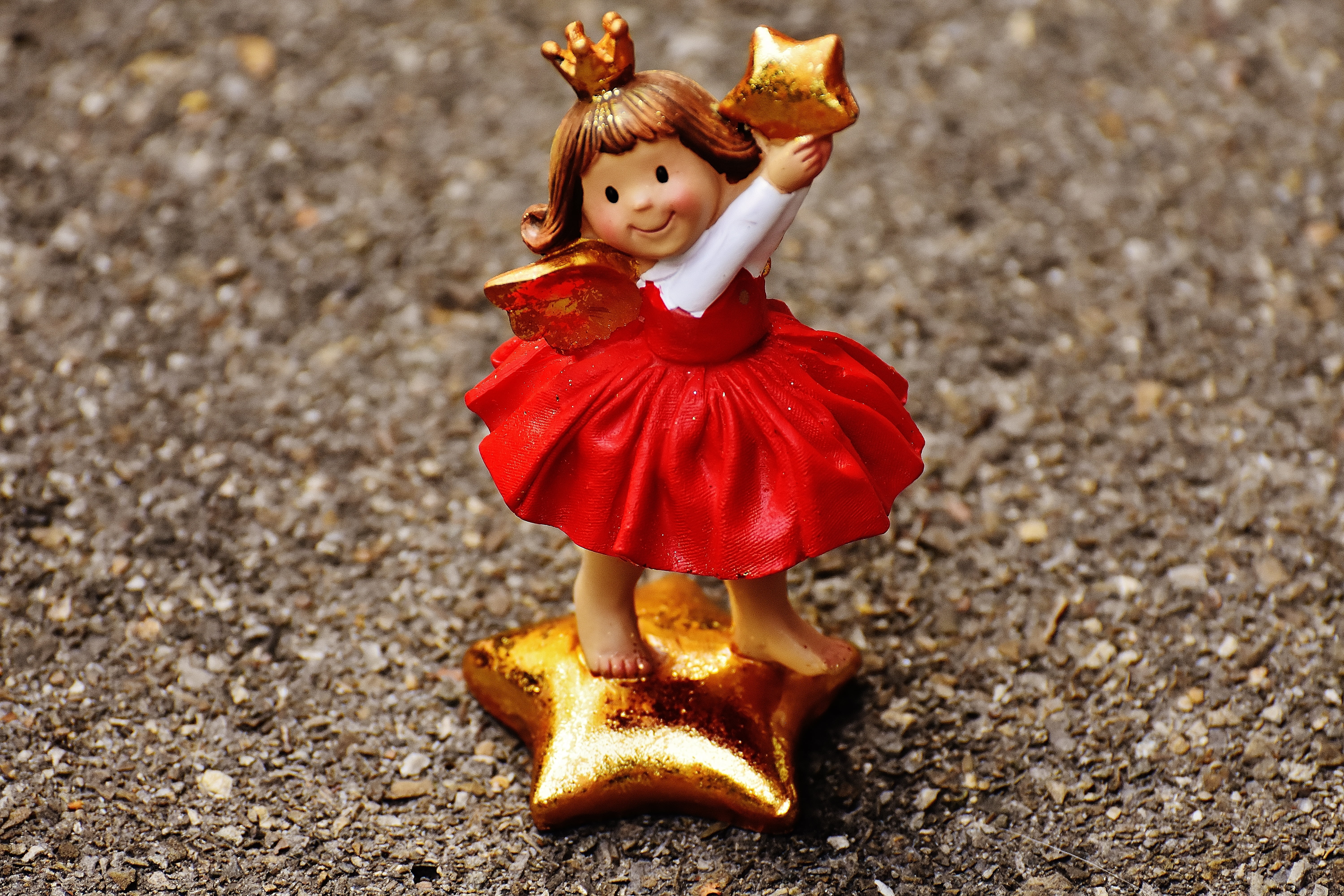 hope, schutzengelchen, females, clothing, deco, childhood, ceramic, focus on foreground, statue, angel, toy, red, representation, 5K, full length, decorative, HD Wallpaper
