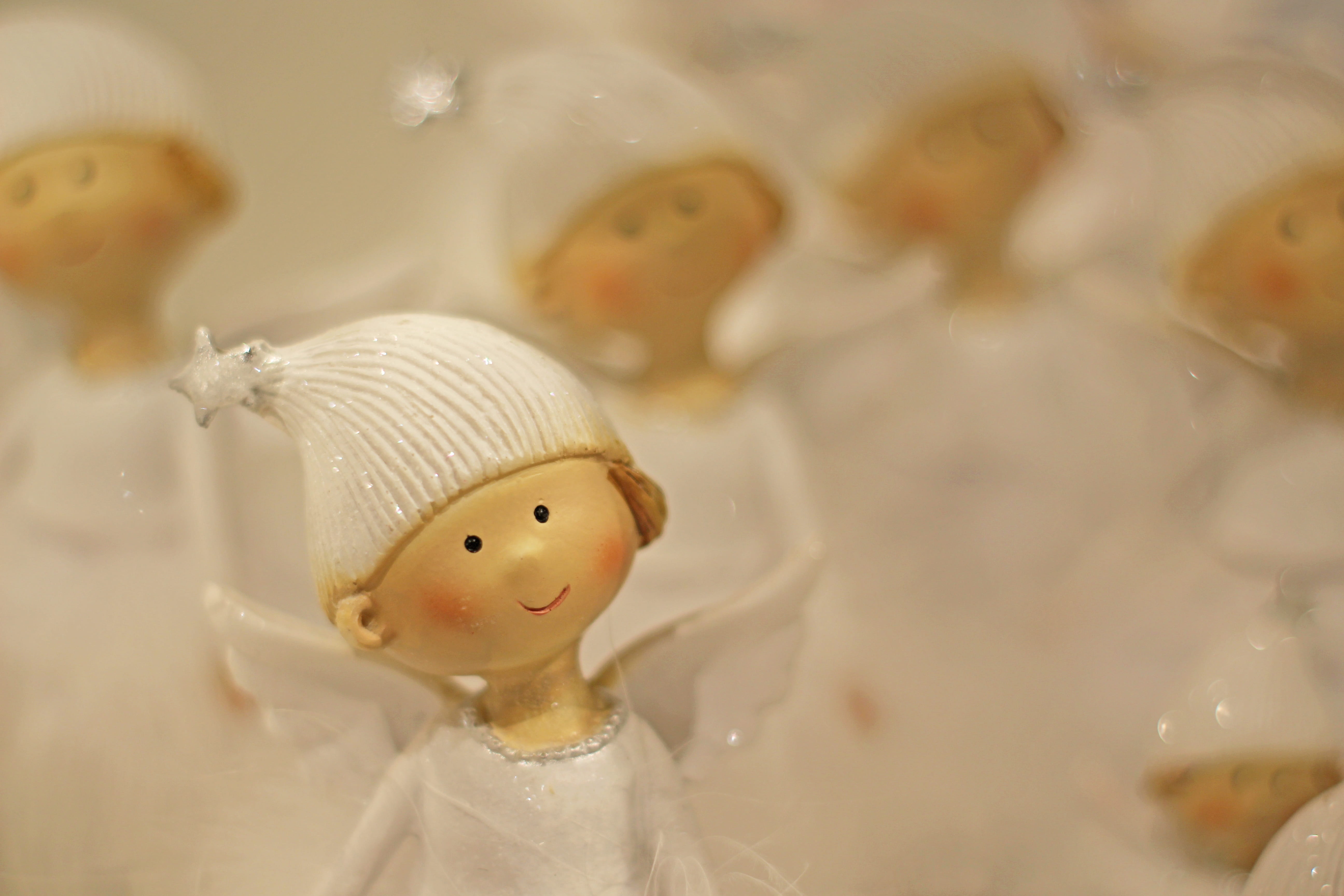 still life, toy, figurine, art and craft, creativity, indoors, close-up, christmas greeting, figure, joy, 5K, no people, festival, christmas angel, cute, HD Wallpaper