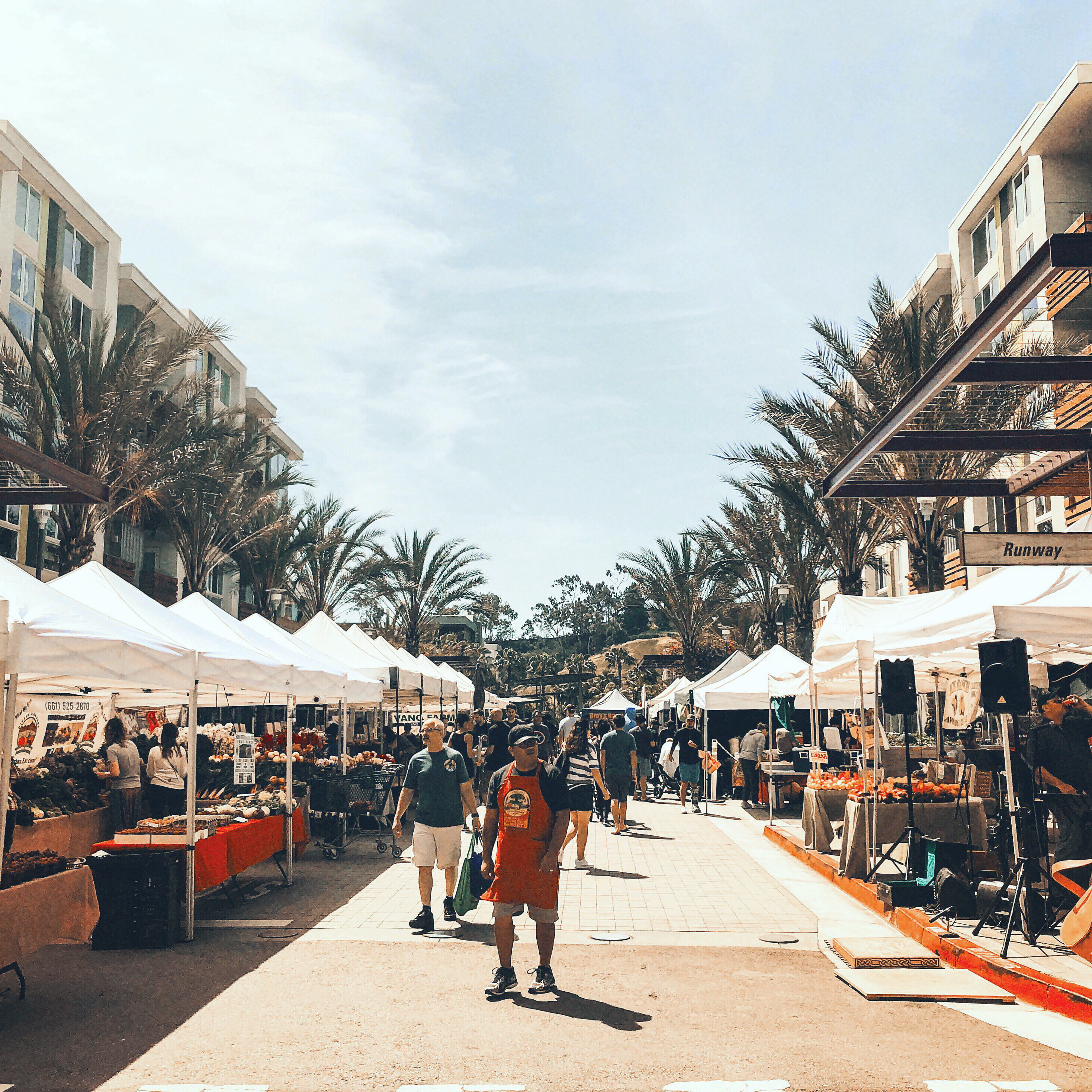men, los angeles, flowers market, 2K, tree, socal, nature, direction, saturday market, fresh food, the way forward, diminishing perspective, real people, Phone HD Wallpaper