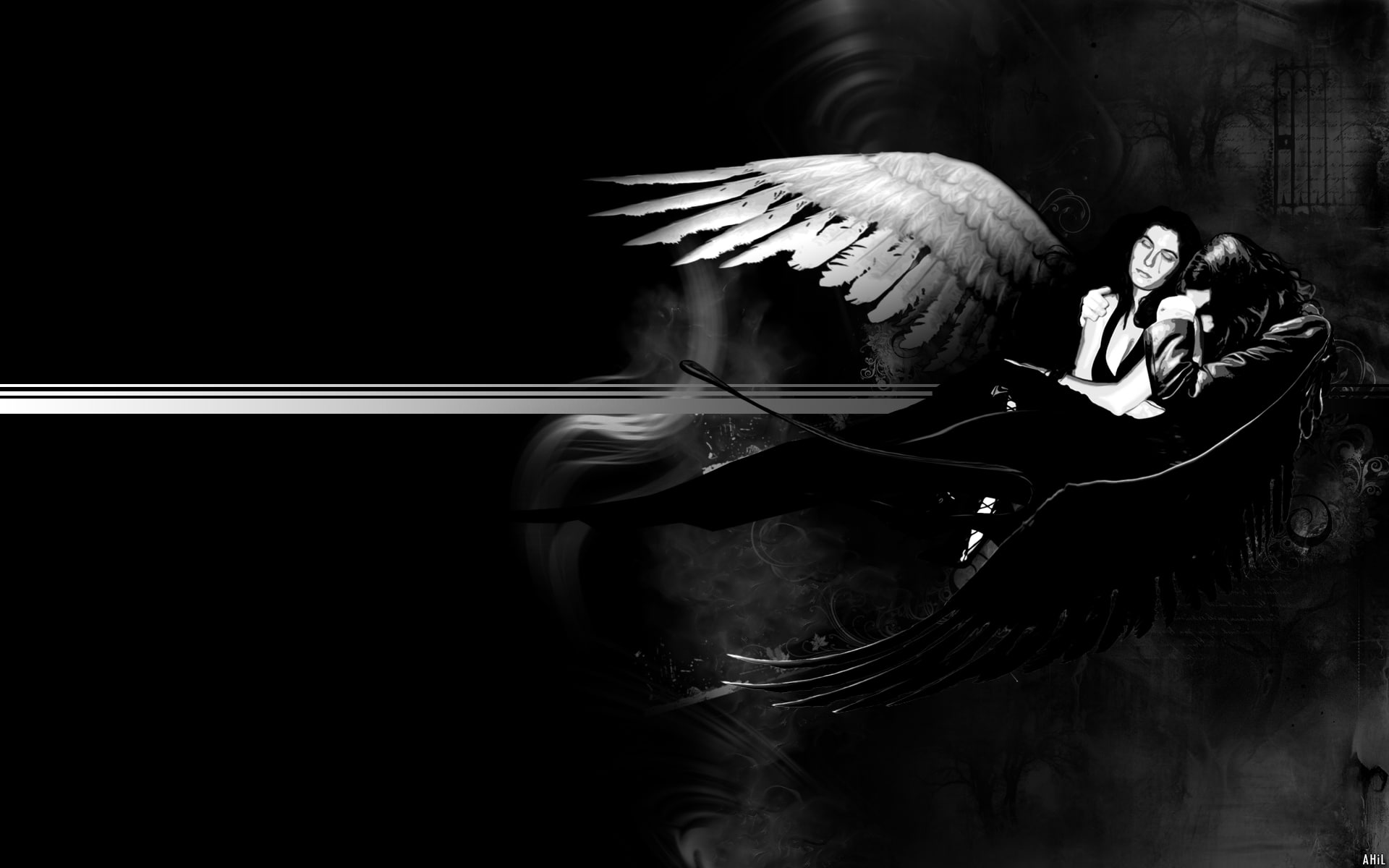 love, art, mood, angels, Evil, 1080P, Dark, Gothic, sorrow, Good, horror, romance, sas, HD Wallpaper