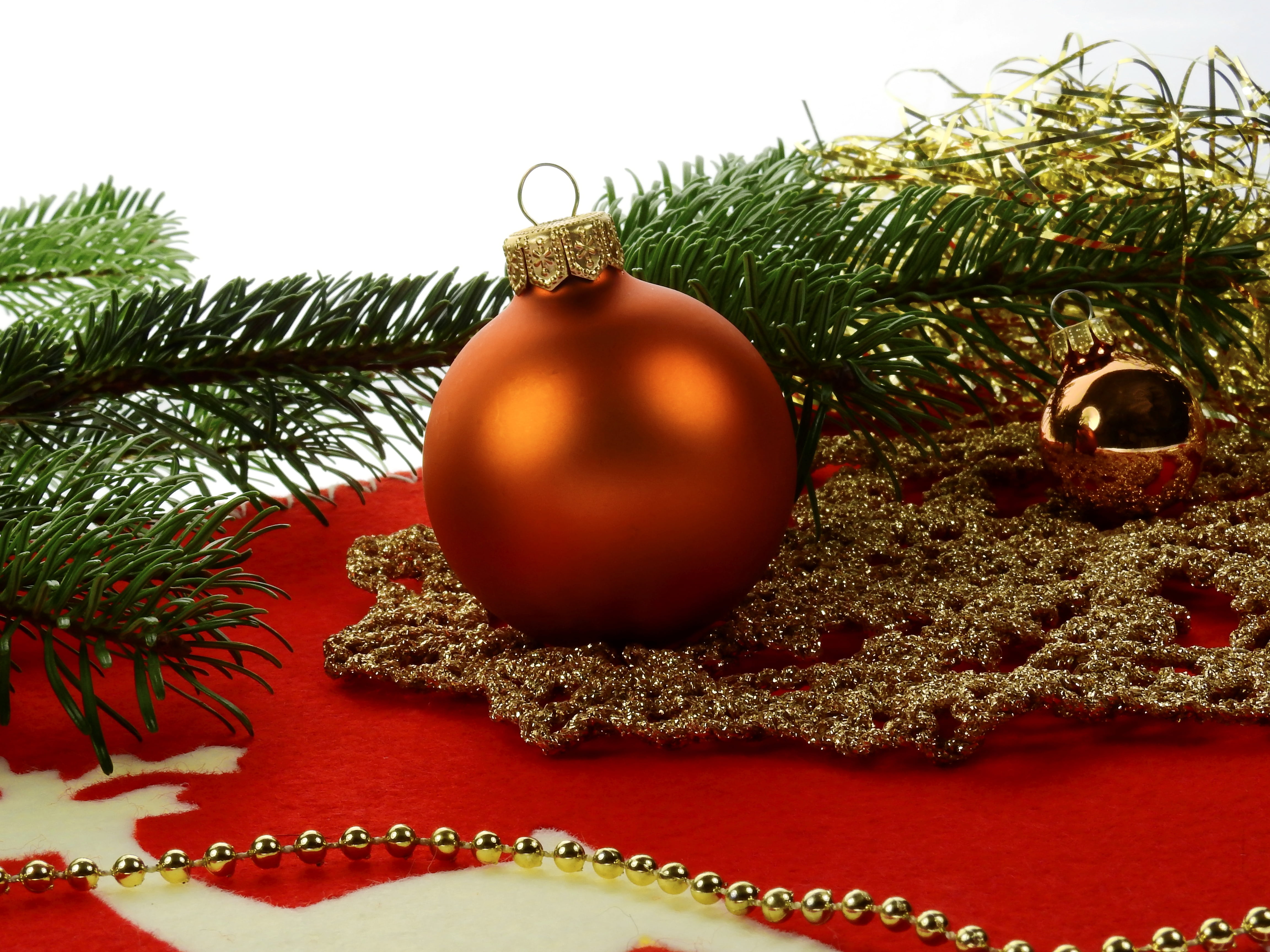 branch, holiday, event, holiday - event, winter, christmas tree, 4K, sphere, celebration event, decor, christmas time, close-up, deco, advent, christmas ornaments, HD Wallpaper
