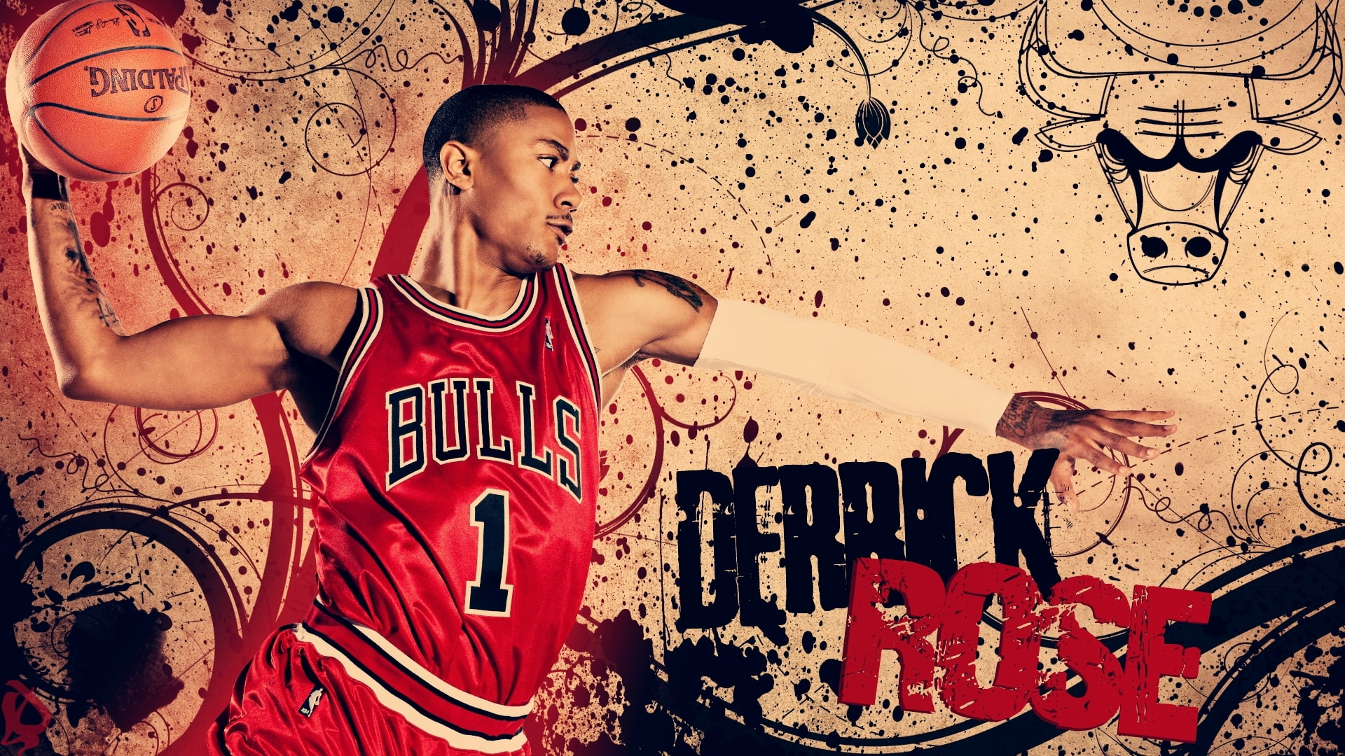 hd, sports, basketball, derrick, poster, 1080P, rose, HD Wallpaper