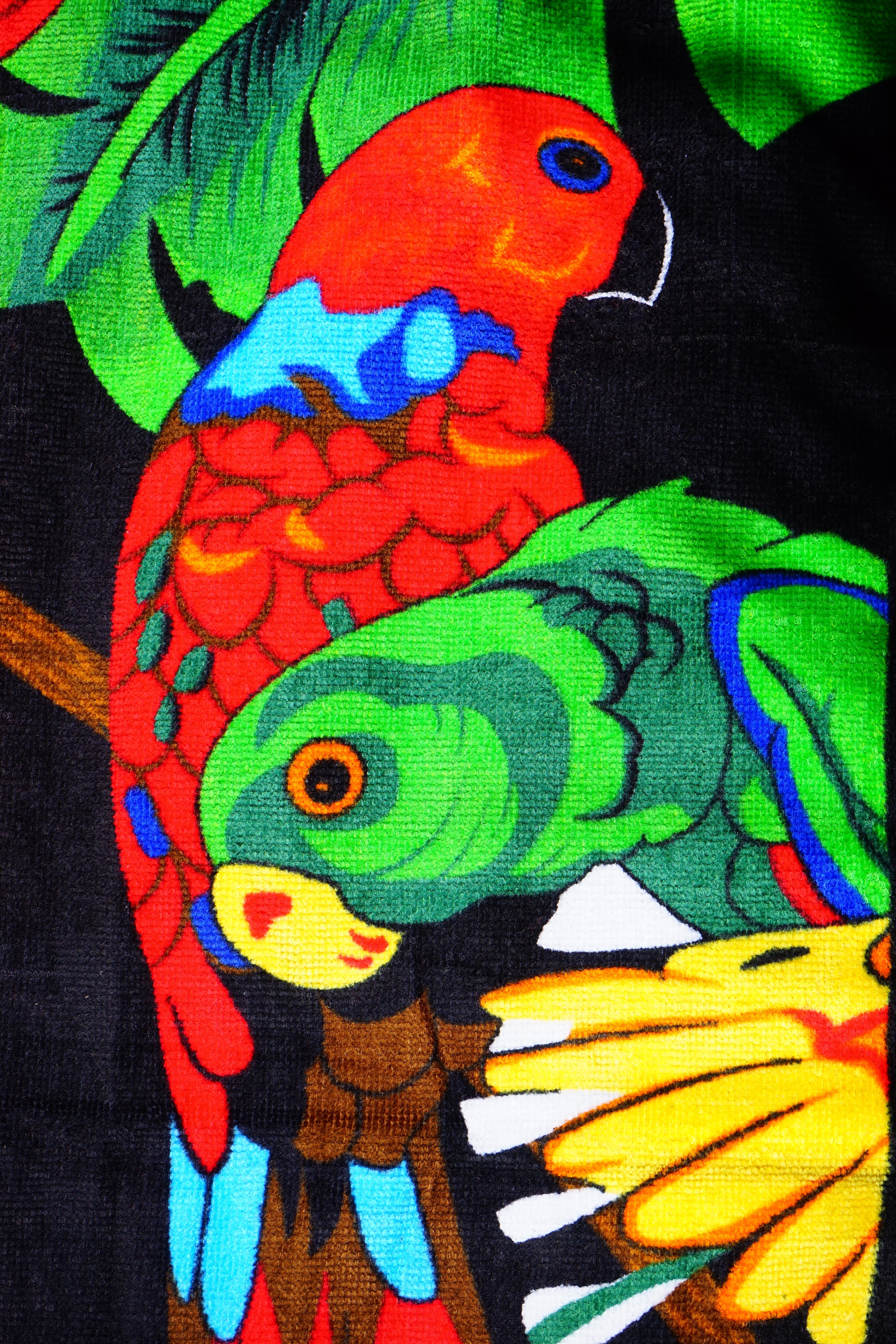 terry, 5K, Parrots, creativity, terry cloth fabric, Birds, animal, Bath Towel, craft, art and craft, colorful, butterfly - insect, outdoors, one animal, Phone HD Wallpaper