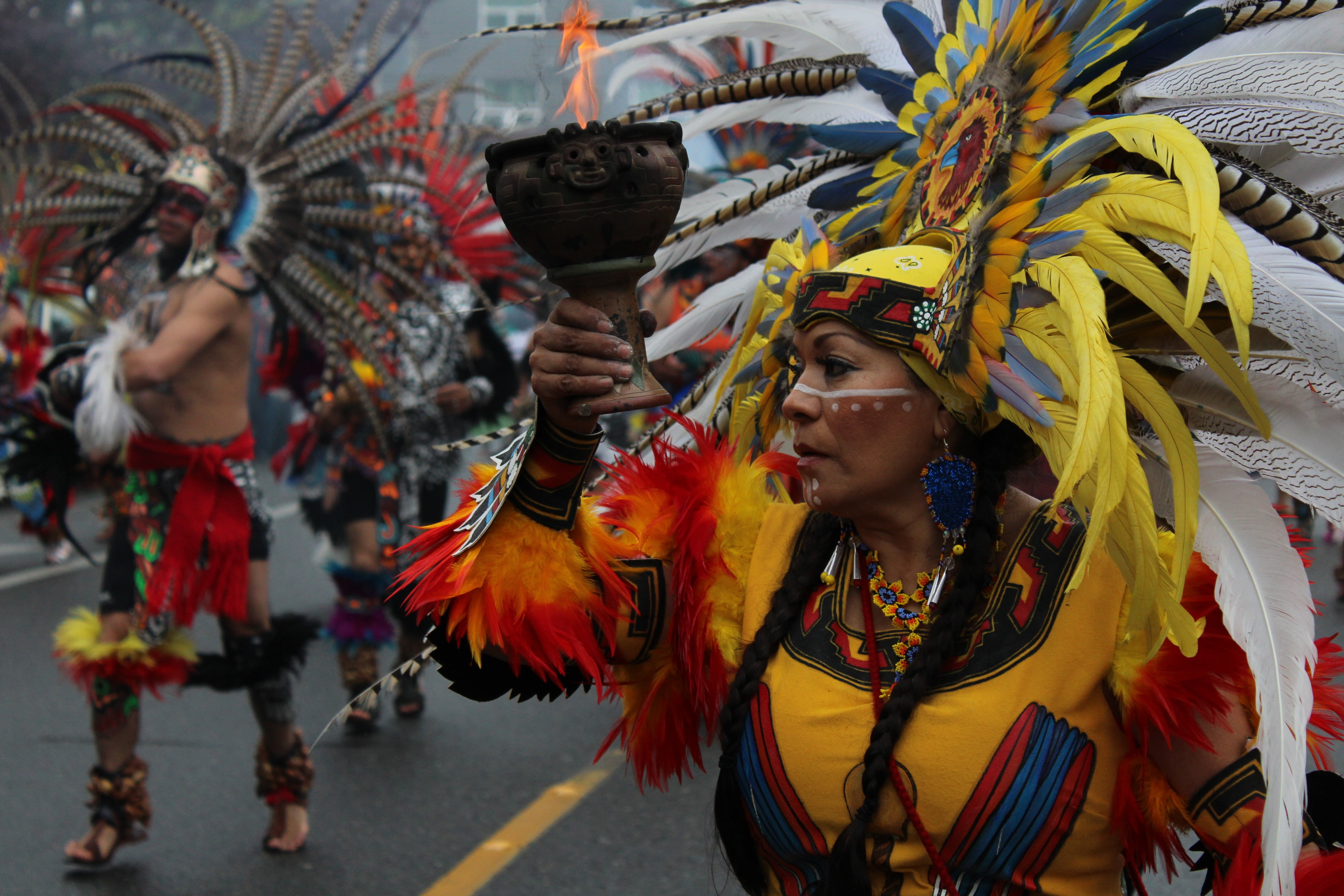 portrait, rally, woman, culture, orange, group of people, headdress, indian, ethnic, traditional dancing, protest, parade, celebration, outdoors, people, HD Wallpaper