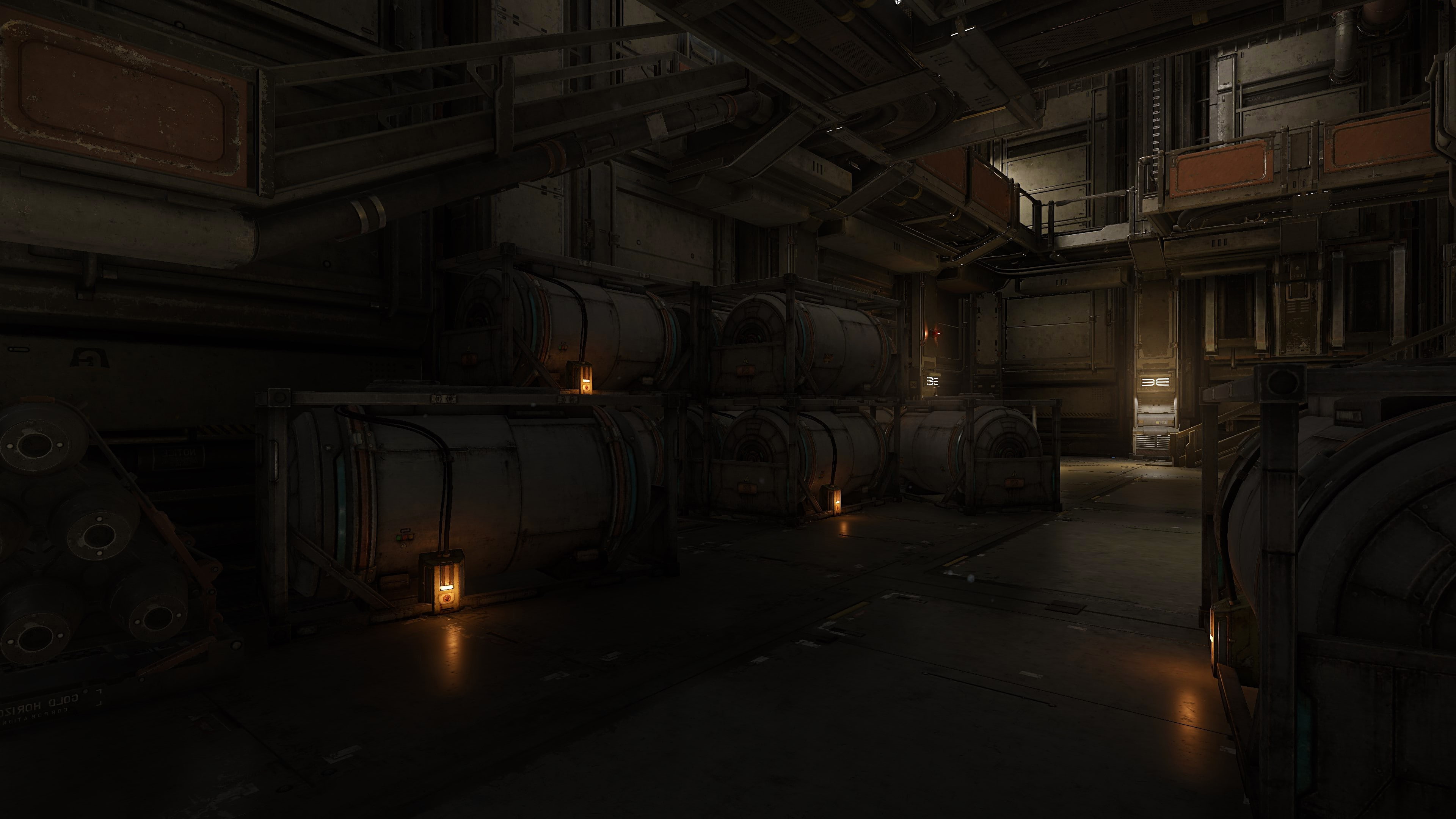 barrel, metal, CryEngine, abandoned, Star Citizen, ceiling, science fiction, screenshots, First person Shooter, old, domestic room, building, video games, HD Wallpaper