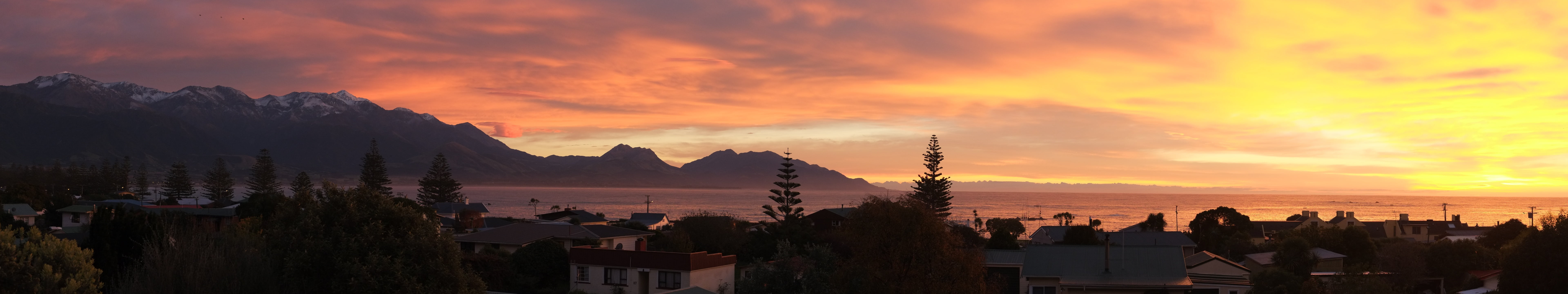 landscape, built structure, beauty in nature, Kaikoura, buildings, scenics - nature, romantic sky, mountains, nature, 8K, water, no people, mountain range, HD Wallpaper