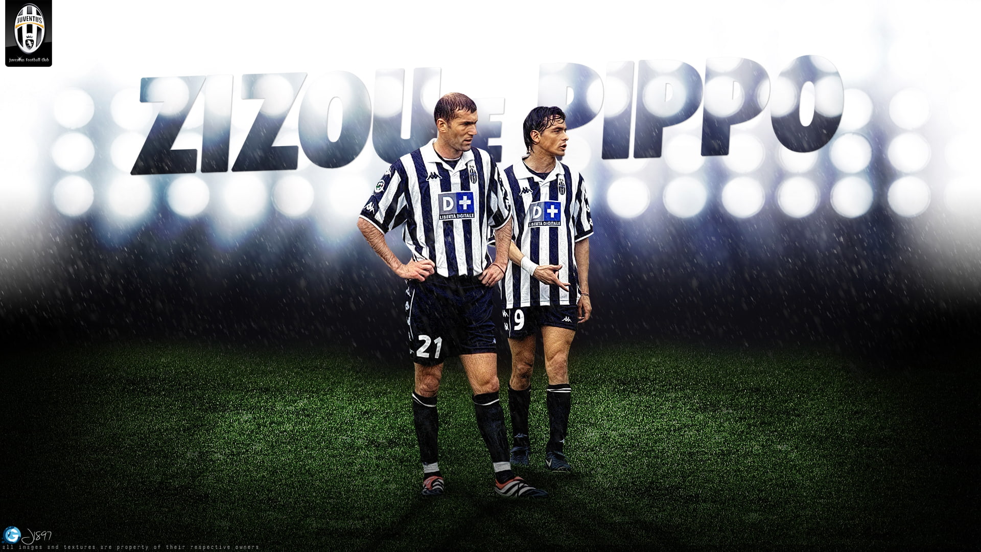 Soccer, Juventus F.C., Filippo Inzaghi, Zinedine Zidane, 1080P, HD Wallpaper