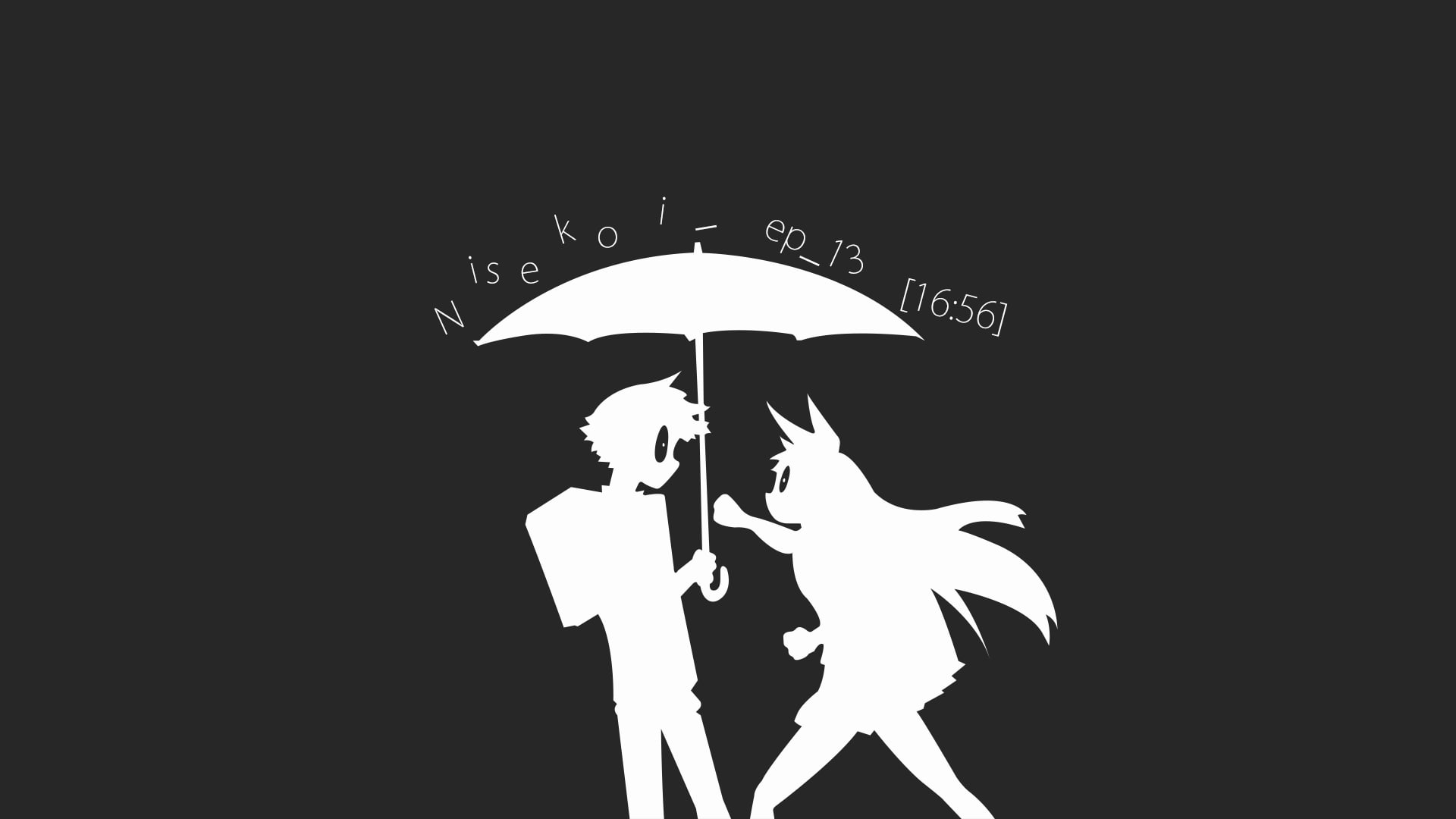 Nisekoi, anime, Kirisaki Chitoge, anime girls, Ichijou Raku, typography, 1080P, minimalism, HD Wallpaper