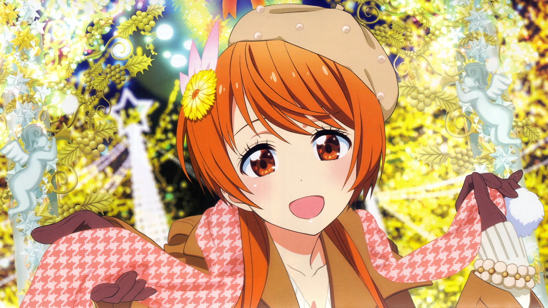 offspring, outdoors, mask - disguise, day, innocence, Nisekoi, costume, mask, girls, one person, happiness, headshot, plant, Marika Tachibana, 1080P, dressing up, HD Wallpaper