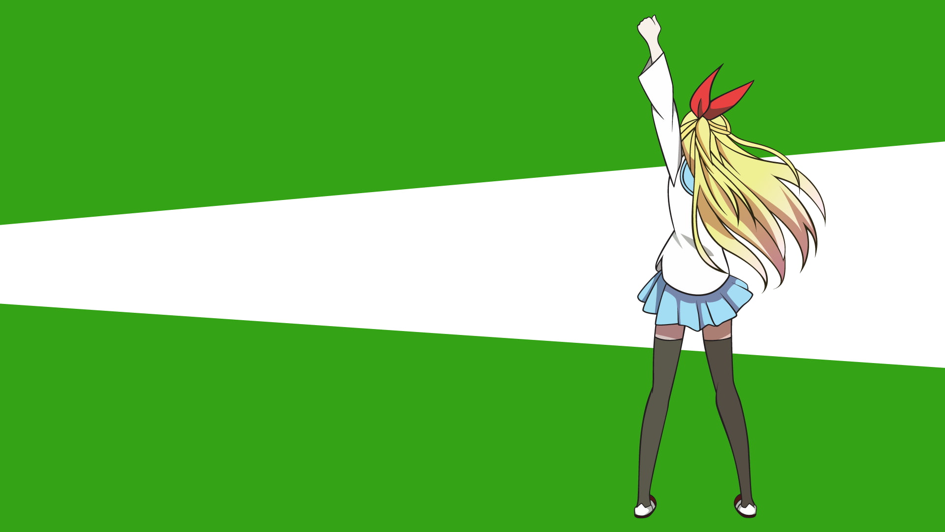 nature, food, wellbeing, food and drink, grass, outdoors, Nisekoi, simple background, healthy eating, 1080P, green color, anime, freshness, anime girls, HD Wallpaper