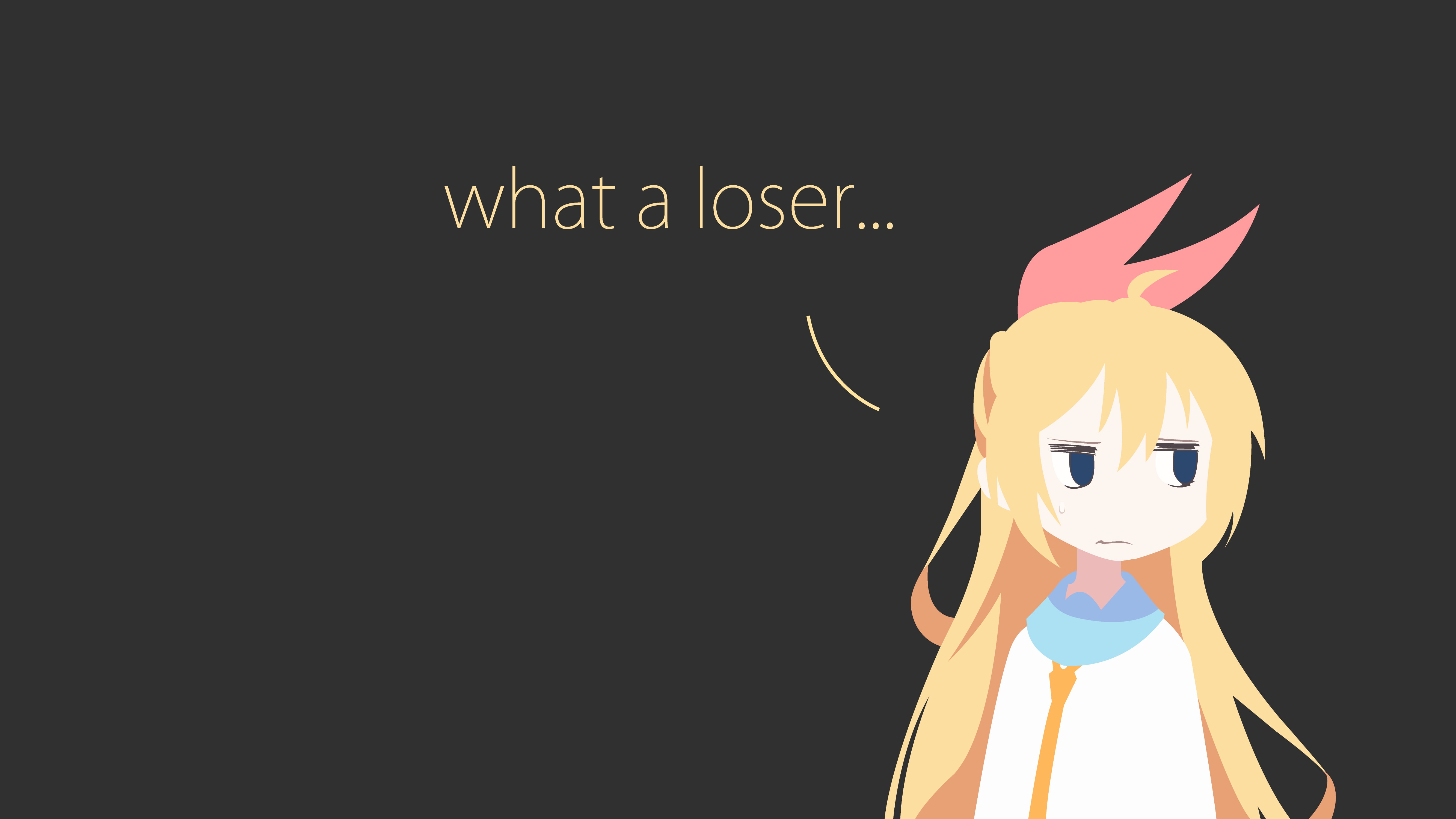 minimalism, 5K, Kirisaki Chitoge, Nisekoi, anime, simple background, HD Wallpaper